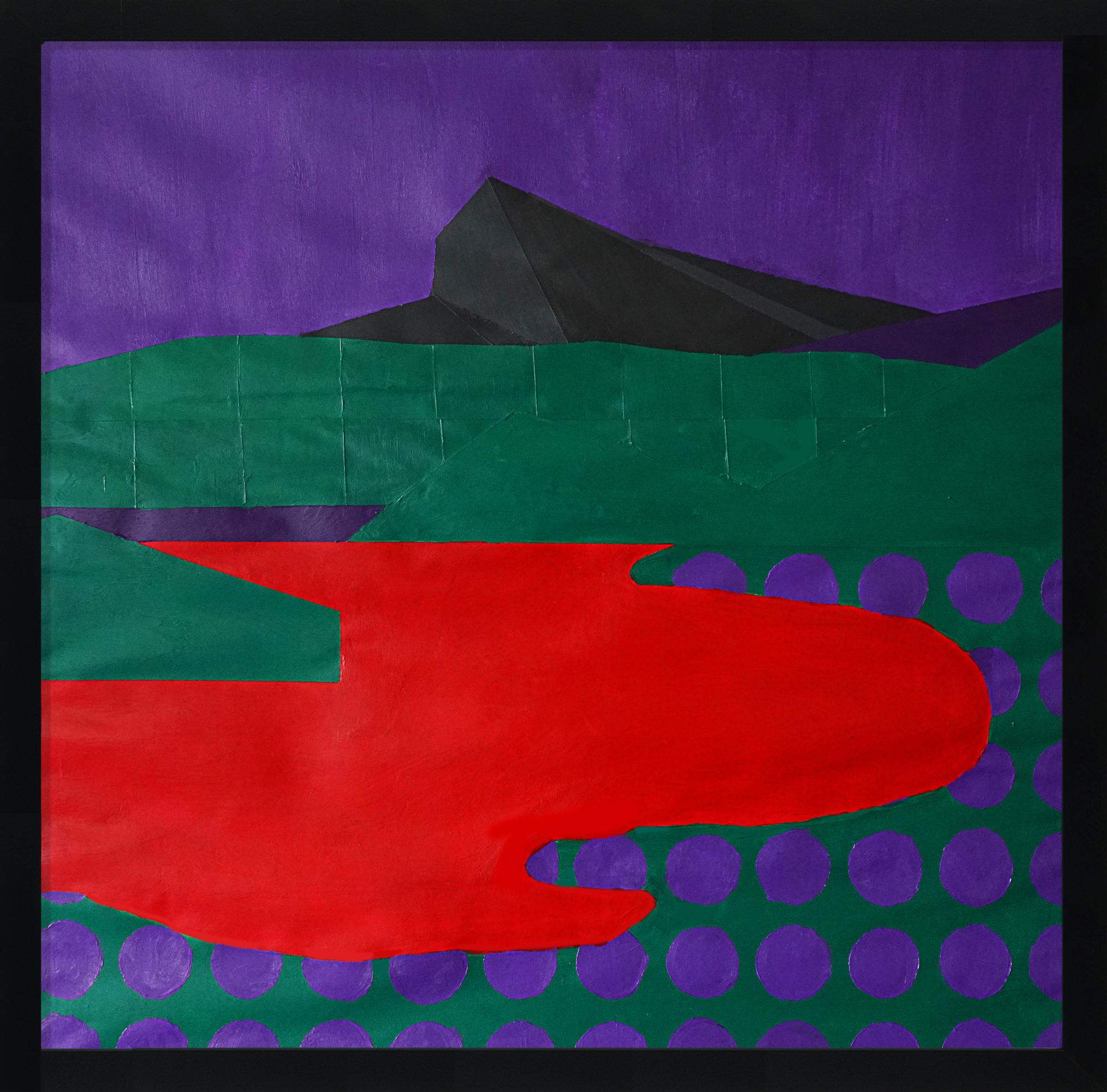 Title: Violet Dreamscape No.4 (Hudson) Artist: Jon Key Year: 2018 Medium: Acrylic on Paper Dimensions: 25” x 25” Price: $2500