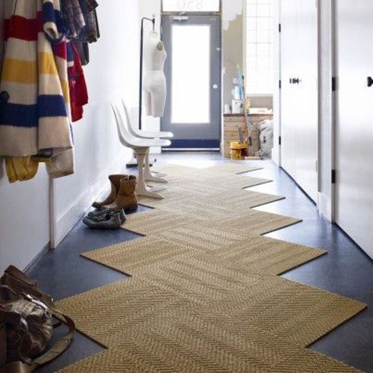 A fun example of using Flor Carpet Tiles as a custom runner. 