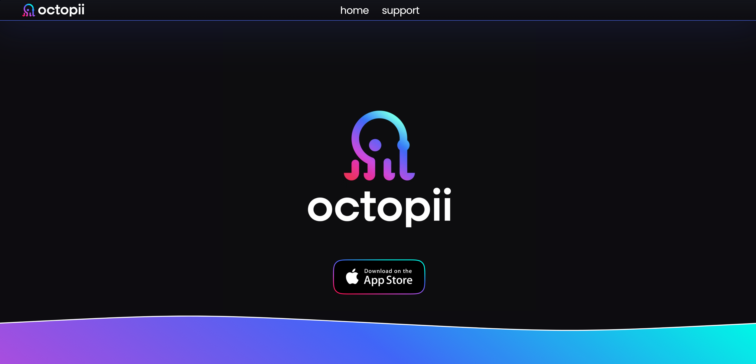Octopii.Social Splash Page