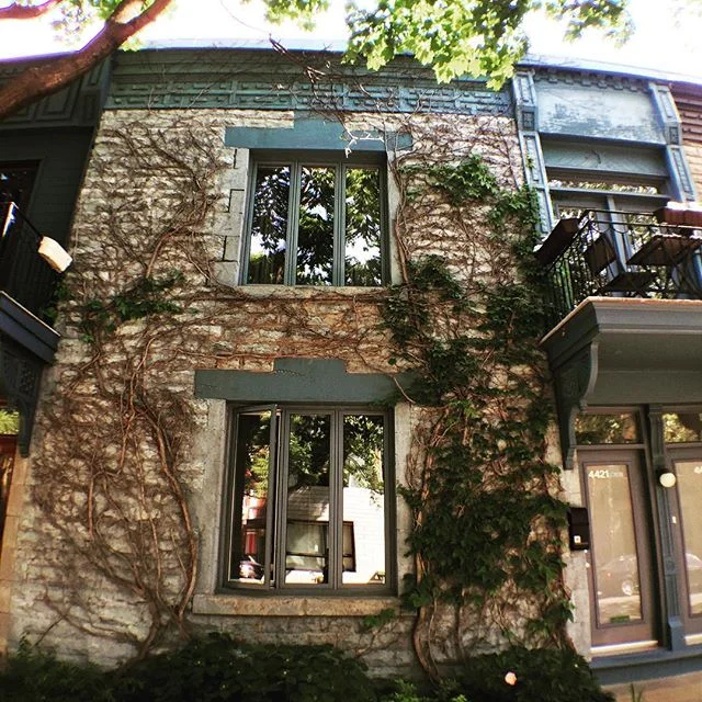 Next in my stone house series, this little beauty. The vines are starting to cover everything since I did that job, but it's so charming in the summer. #masonry #brick #stone #lifeofamason #stonemason #mason #bricklayer #bricklayers #montreal #mtl #m