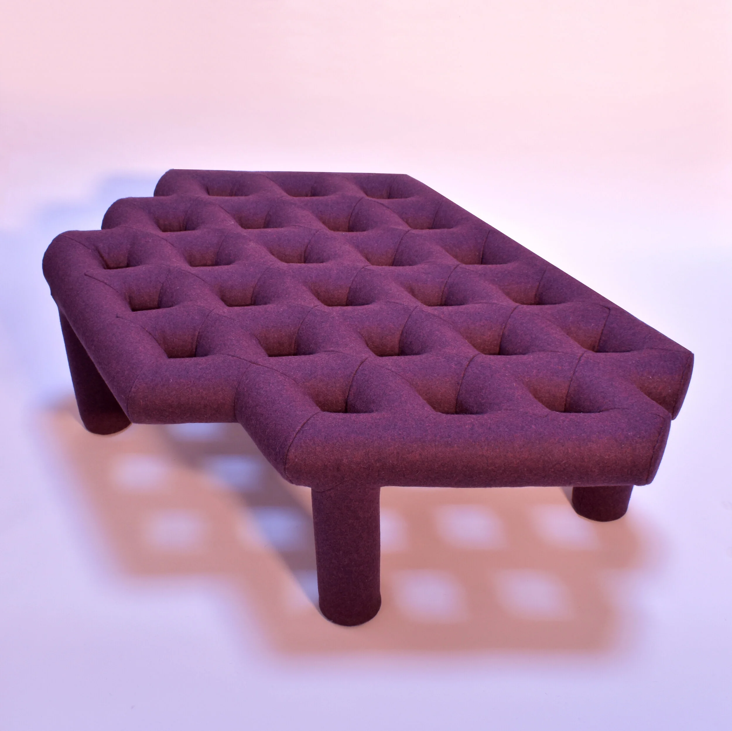 Diamond seat ottoman by Talbot & Yoon — Pierre Atelier • upholstery