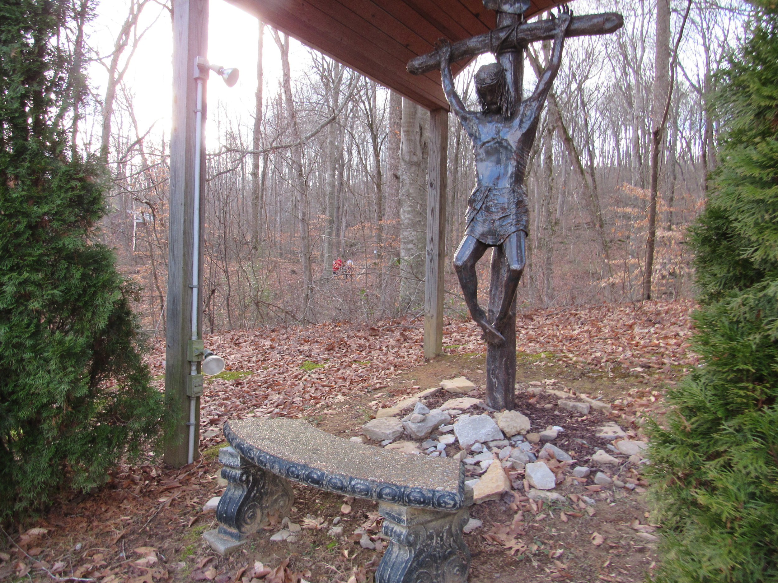 Crucifix prayer space