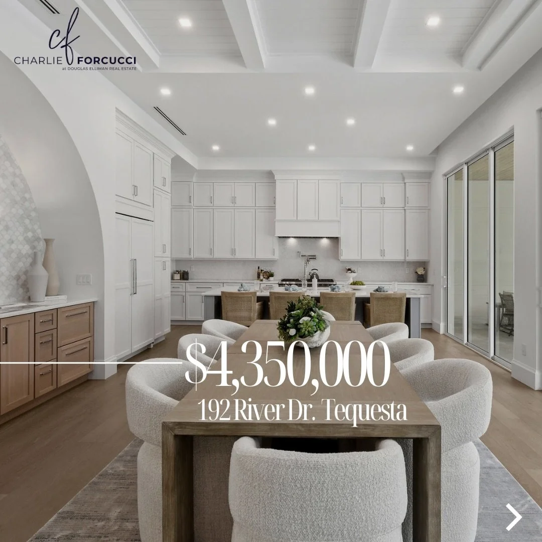 Open House this Sunday 9/20 from 12-2
192 River Dr. Tequesta, Fl
$4,350,000

Luxury new construction offering 4 BD + Flex + Office, 4.5 BA, and a 3 CG, located on the premier River Drive. 12&rsquo; ceilings, elevated architectural design, custom mill