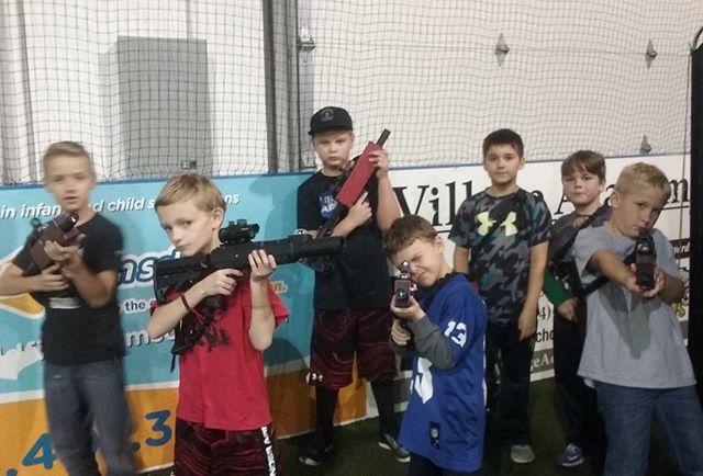 Laser tag fun any time of the year...today at locker soccer in powell