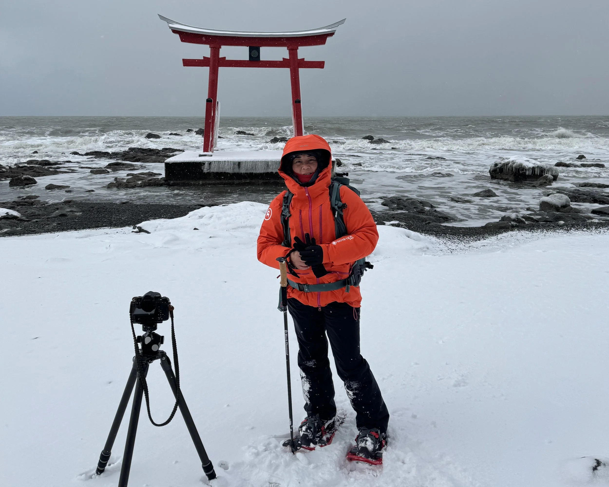 Fine art photographer, Vera Conley, in the wintery wild. Visit https://verafineart.com for prints and more
