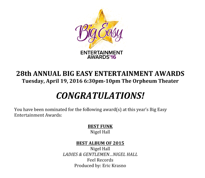 2016 Big Easy Awards