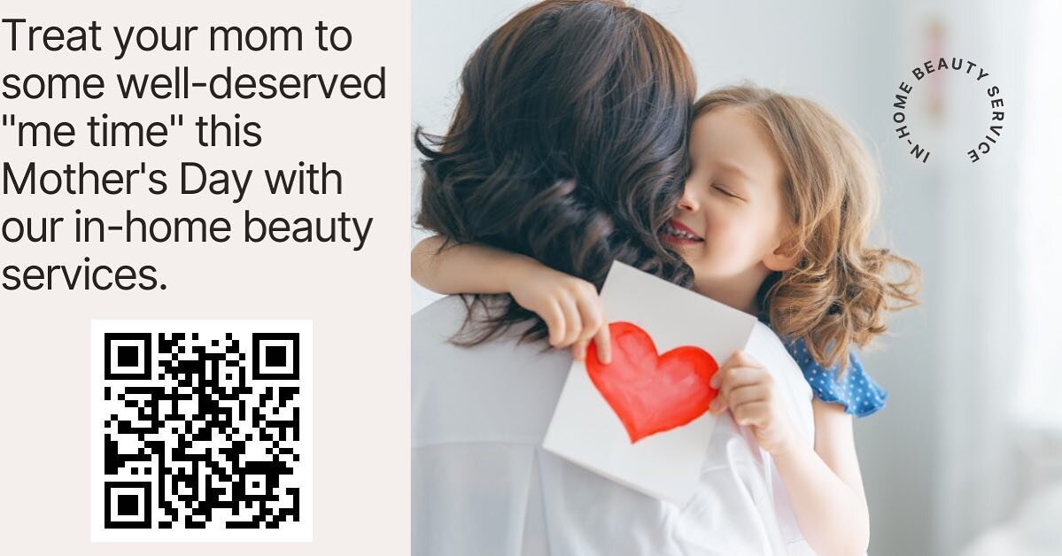 Happy Mother's Day to all the amazing moms out there! Are you looking for the perfect gift for your mom this year? Why not treat her to a luxurious in-home beauty service from Doorbell Salon? We offer a wide range of services including mani/pedicures