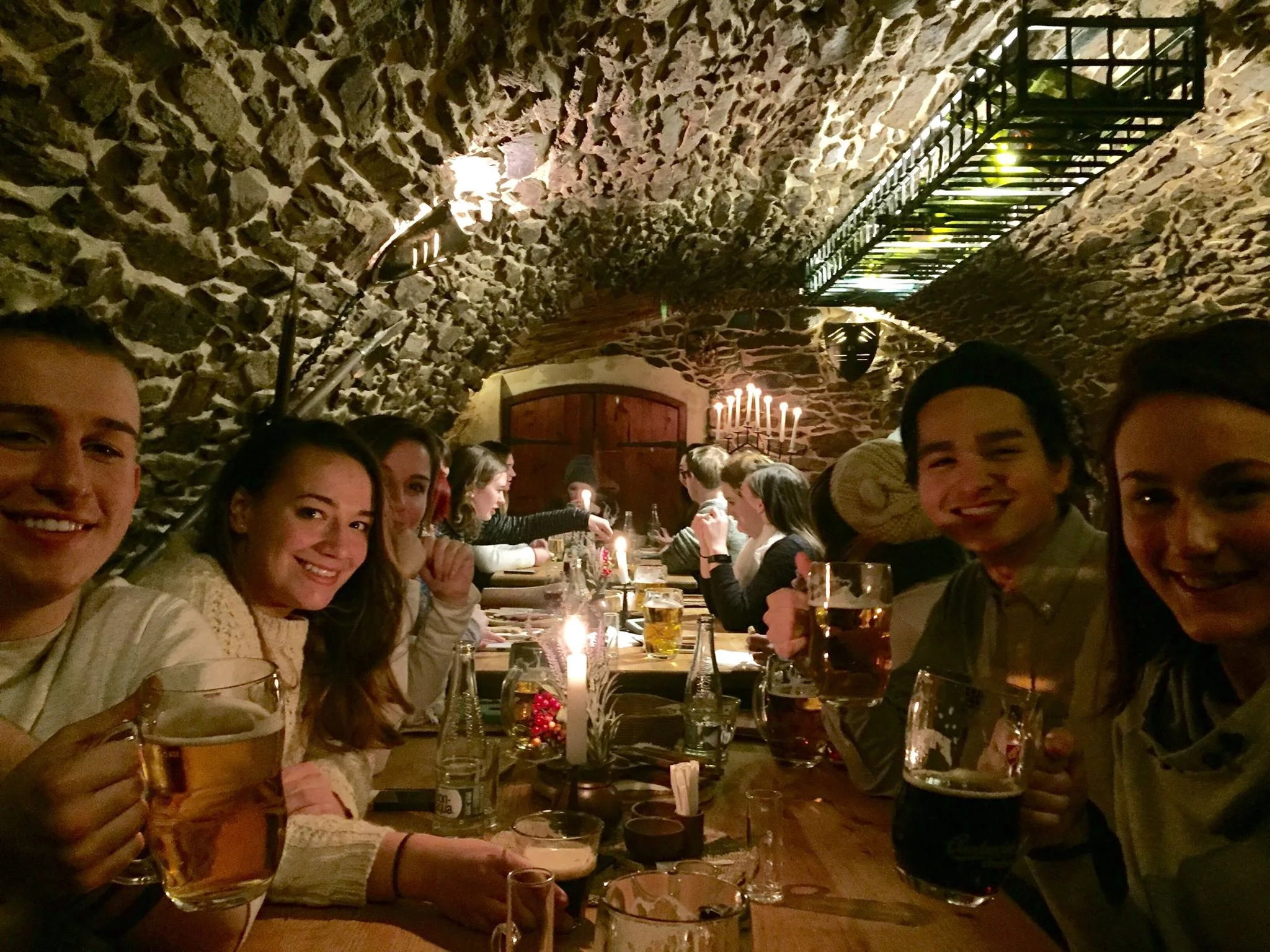 Here we are eating at the Medieval Restaurant. The meal basically consisted of every type of meat, roasted over an open fire and it was absolutely delicious. 