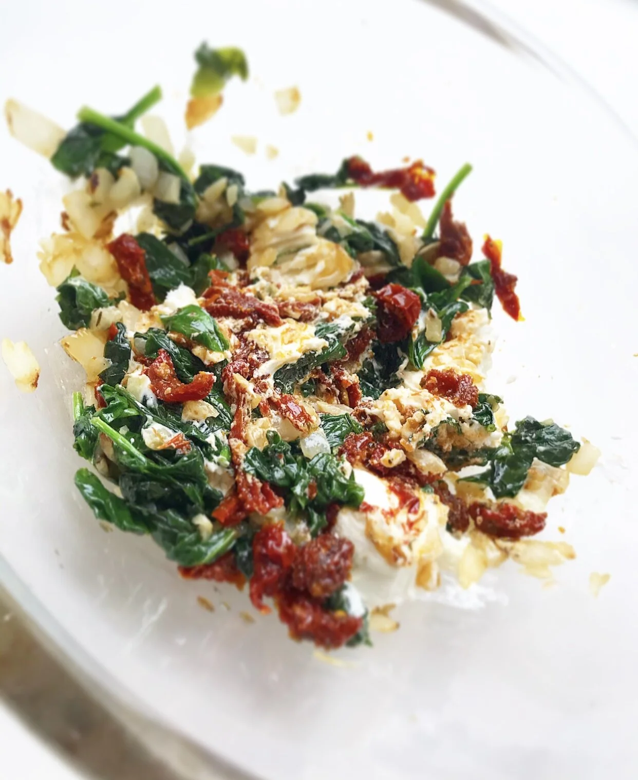 Sun-dried Tomato, Spinach and Goat Cheese Stuffed Chicken