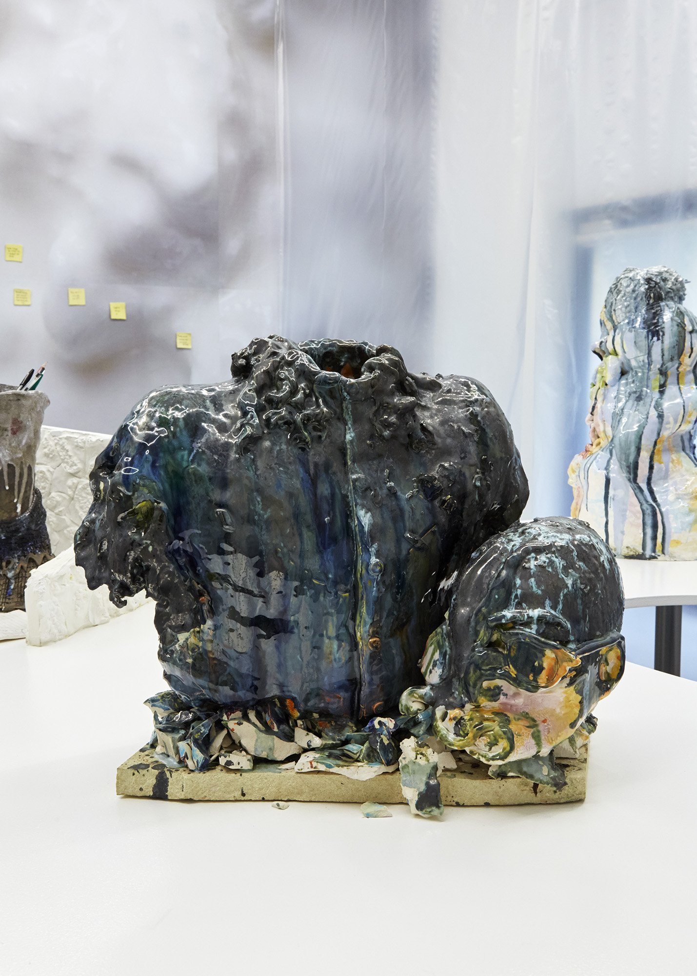 It is what it is Glazed ceramic, kiln shelf 44 x 52 x 33cm, 2019