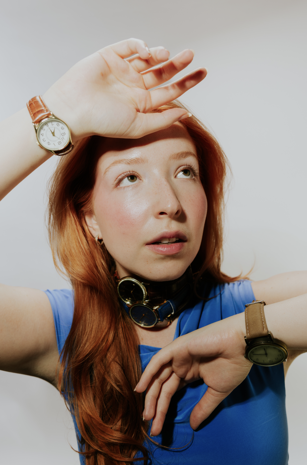 Emily wearing grandma's watches, 2026