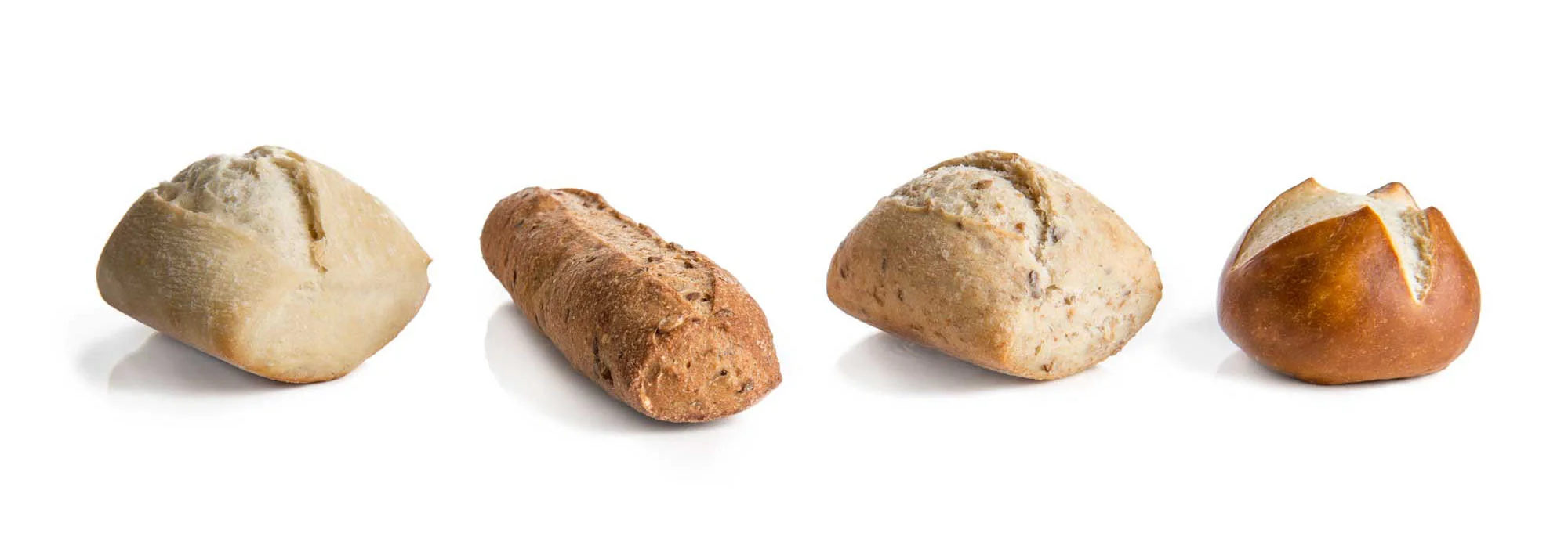 Signature: Campo Roll, 9-Grain Breadstick, Multigrain Campo Roll, Pretzel Round