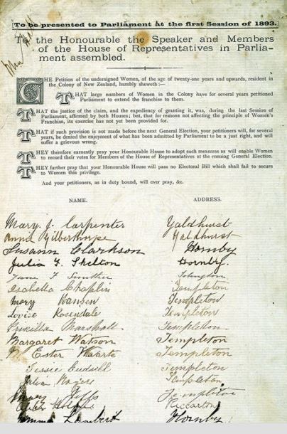 1ere page de la pétition de 1893