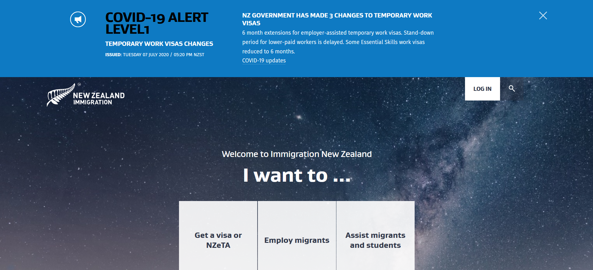 PROLONGATION DE 6 MOIS DES "EMPLOYER SPECIFIC VISAS" EXPIRANT EN 2020 