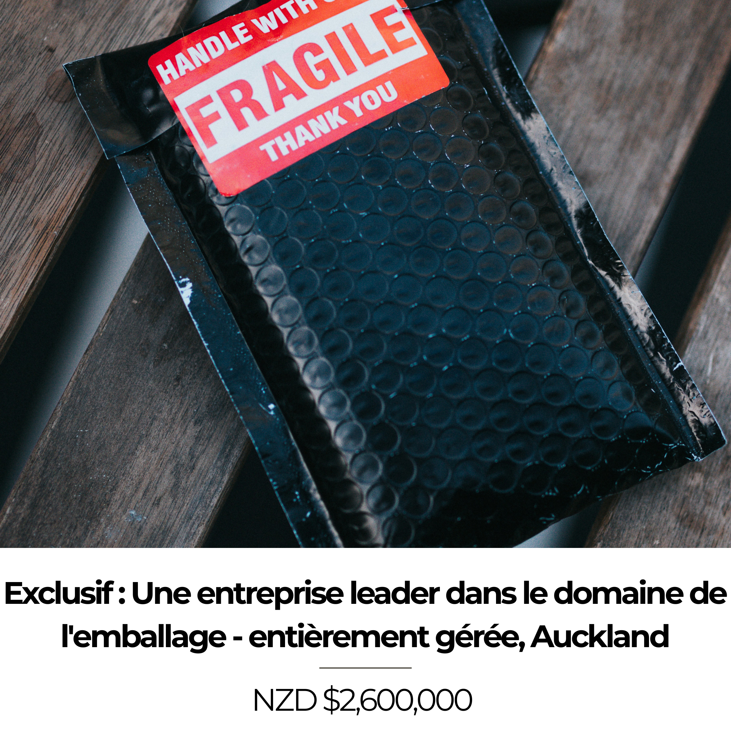 Exclusif : Une entreprise leader dans le domaine de l'emballage - entièrement gérée
