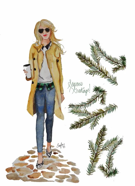 pines and a trench sketch