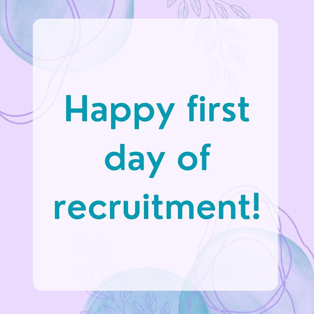 The countdown is over! Recruitment starts today!!💜