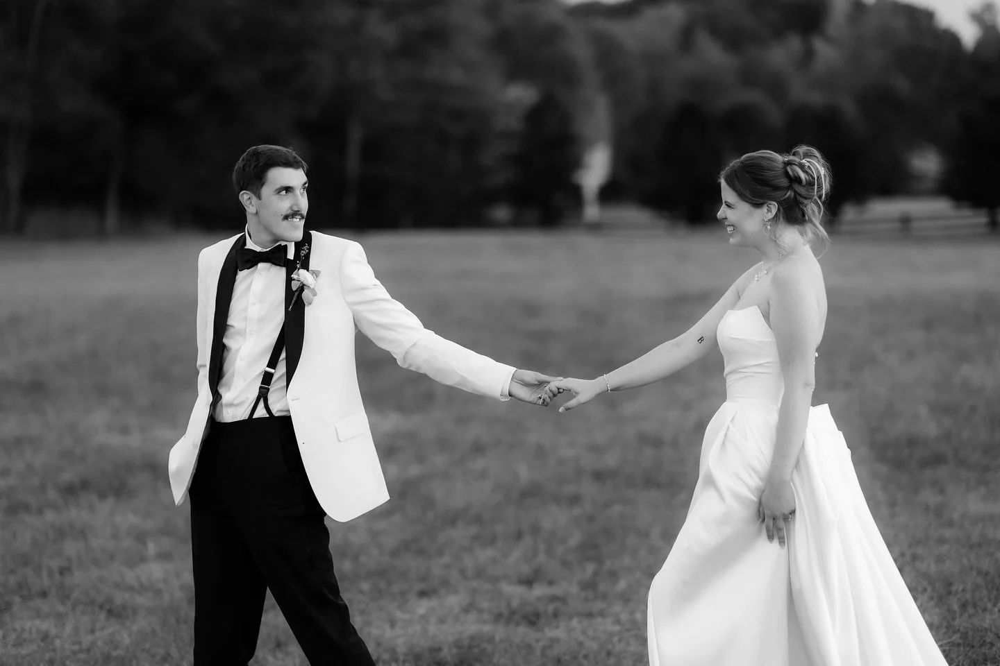 Kaitlyn &amp; Forrest | Clover, SC

A quick portrait before the light faded.
&bull;
&bull;
&bull;
hair: @crownandcobeautystudio (@katriinahopper)
gown: @monbijoubridal (@savvybrideboutique)
catering: @jacksonskitchencateringsc
cake: @charlotte.cake.b
