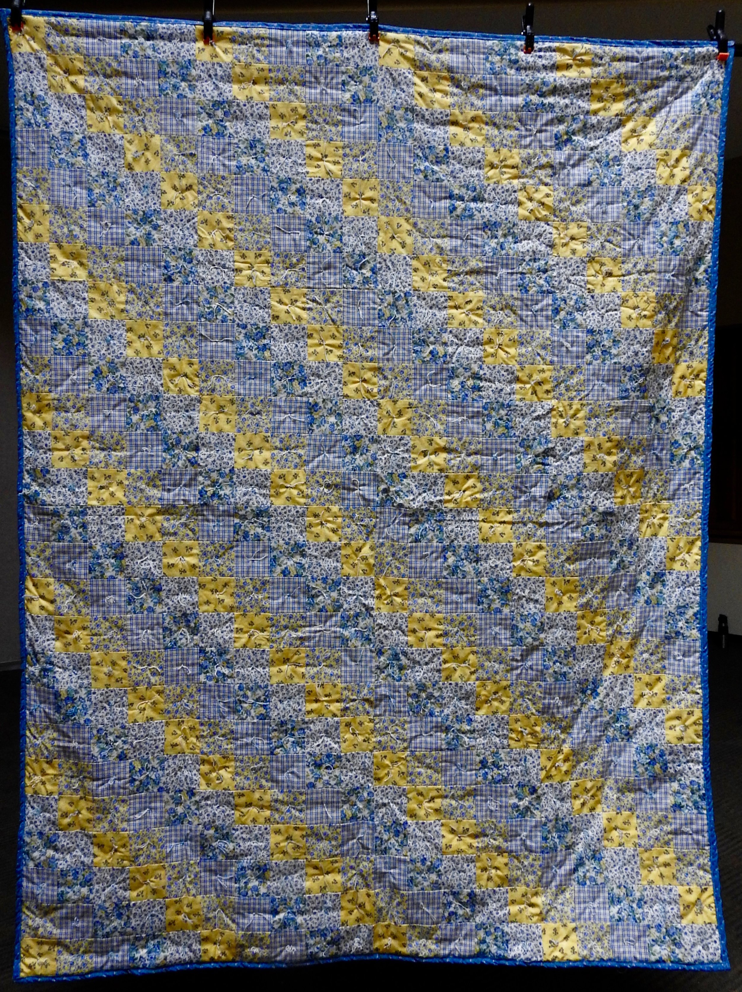 Sunshine Morning Comforter, Piece &amp; Knotted, The Depot Quilt Room, 64 x 84”