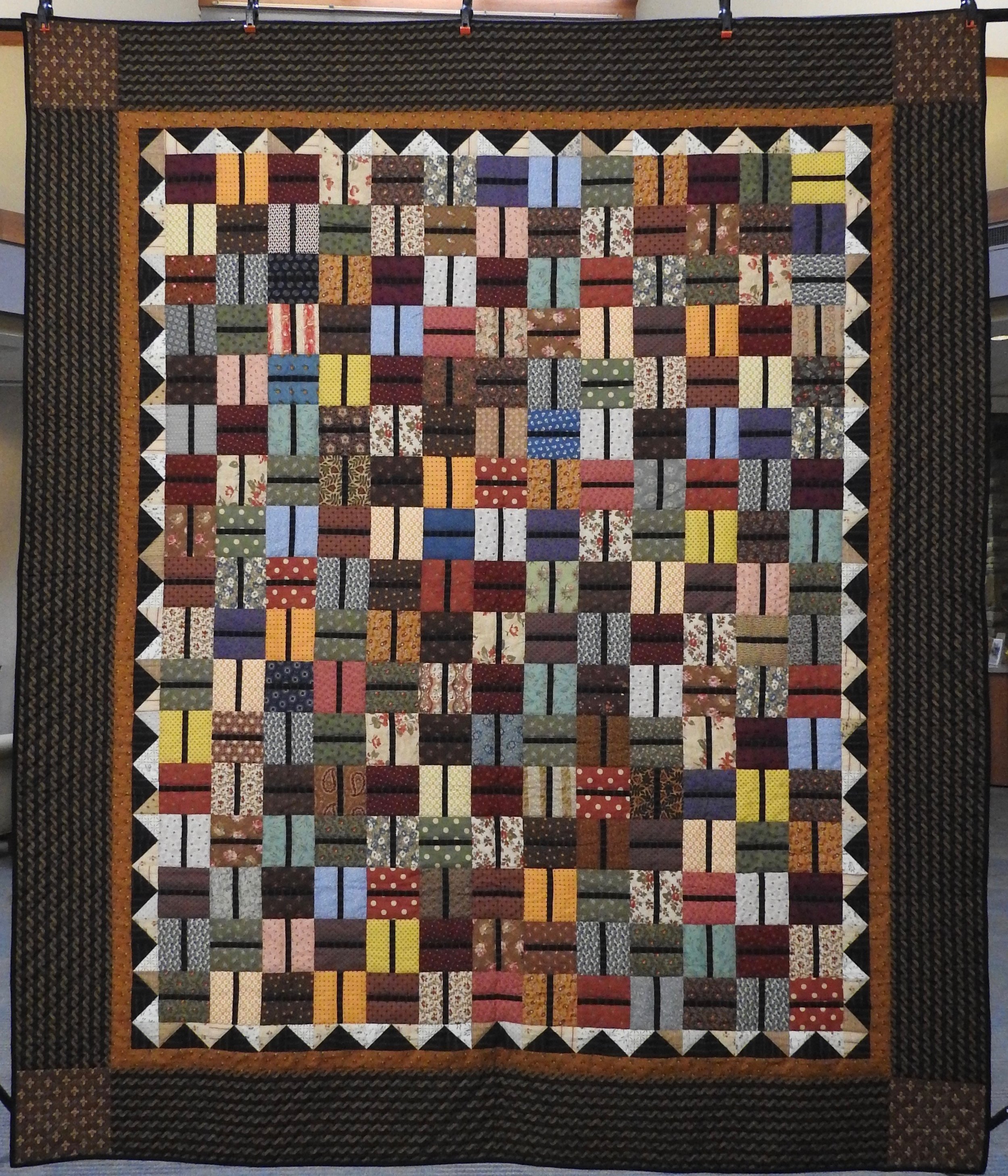 Autumn Fades into Winter, Pieced, Hand Quilted by Evergreen Place Quilters, donated anonymously, 82 x 98”