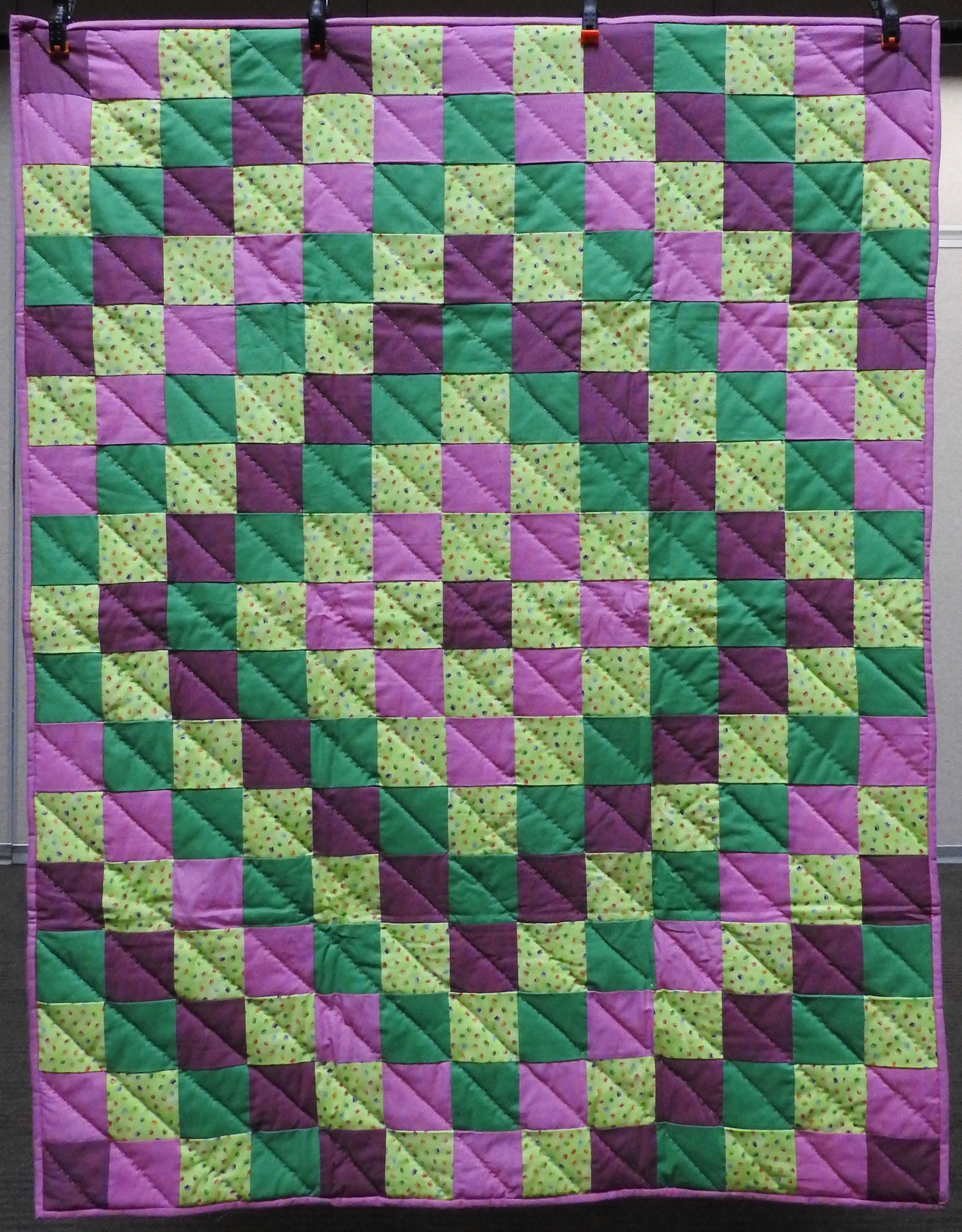 Paw Prints Baby Quilt, Piece, Long Stitch Hand Quilted, donated by First Mennonite, Middlebury, 48 x 58”