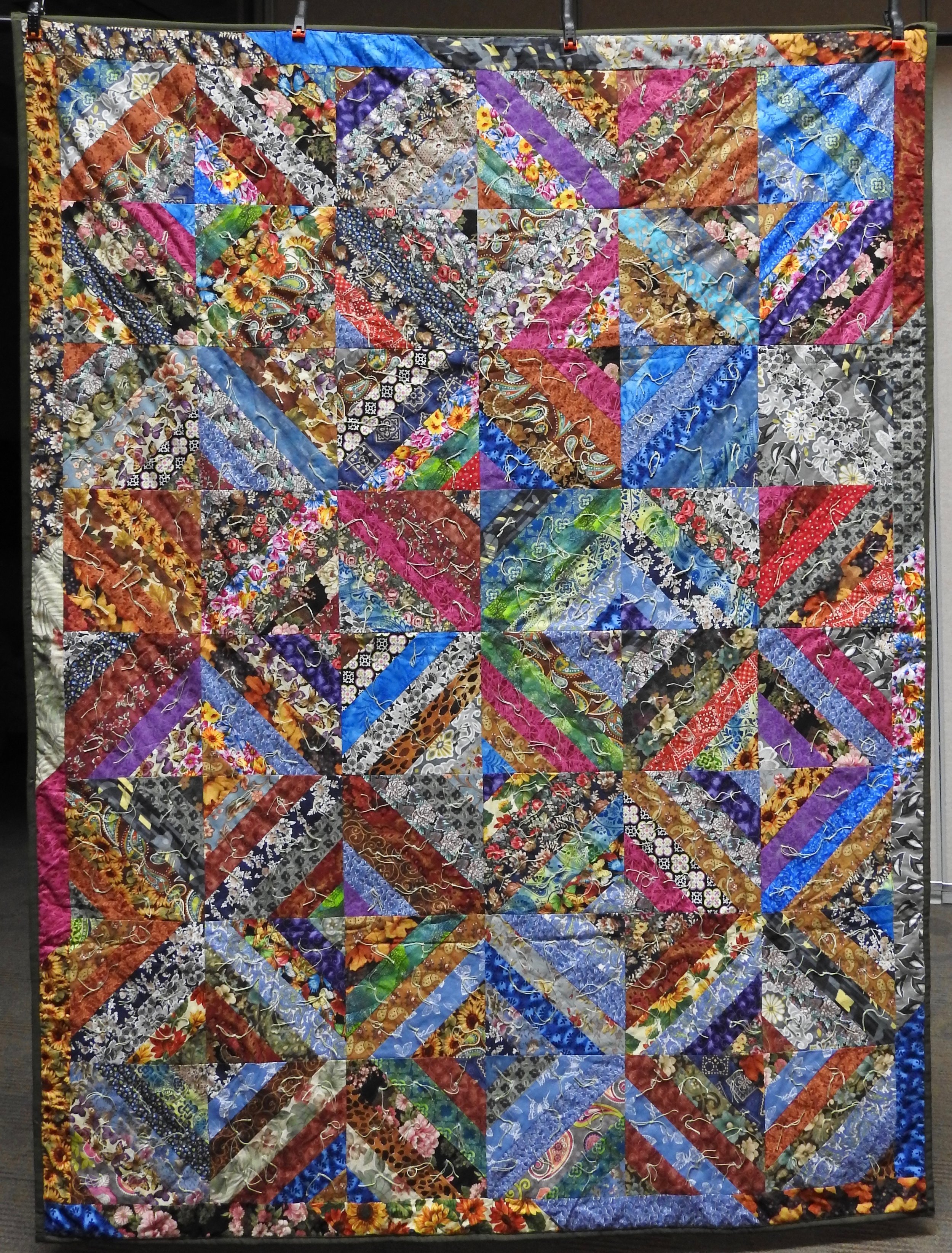 Anything Goes Comforter, Pieced &amp; Knotted, Howard-Miami Mennonite Church, 60 x 80”