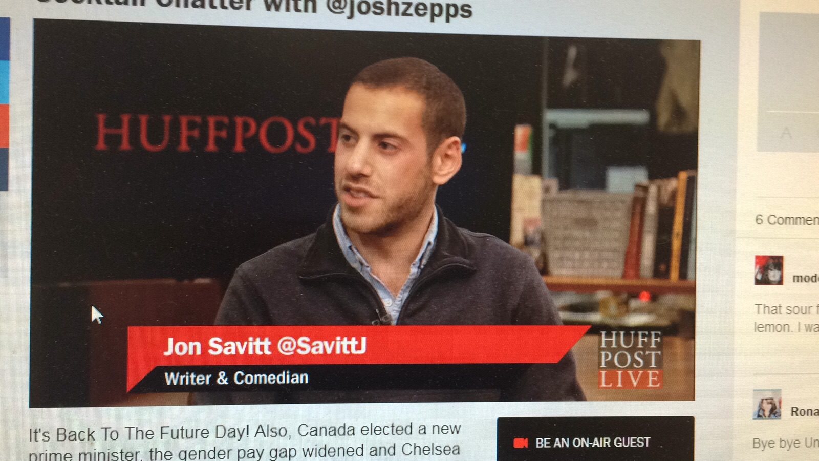 'HuffPost Live' Appearance | Jon Savitt