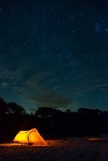 Picnic Key beach camping on a starry night | Credit: Stefanie Payne