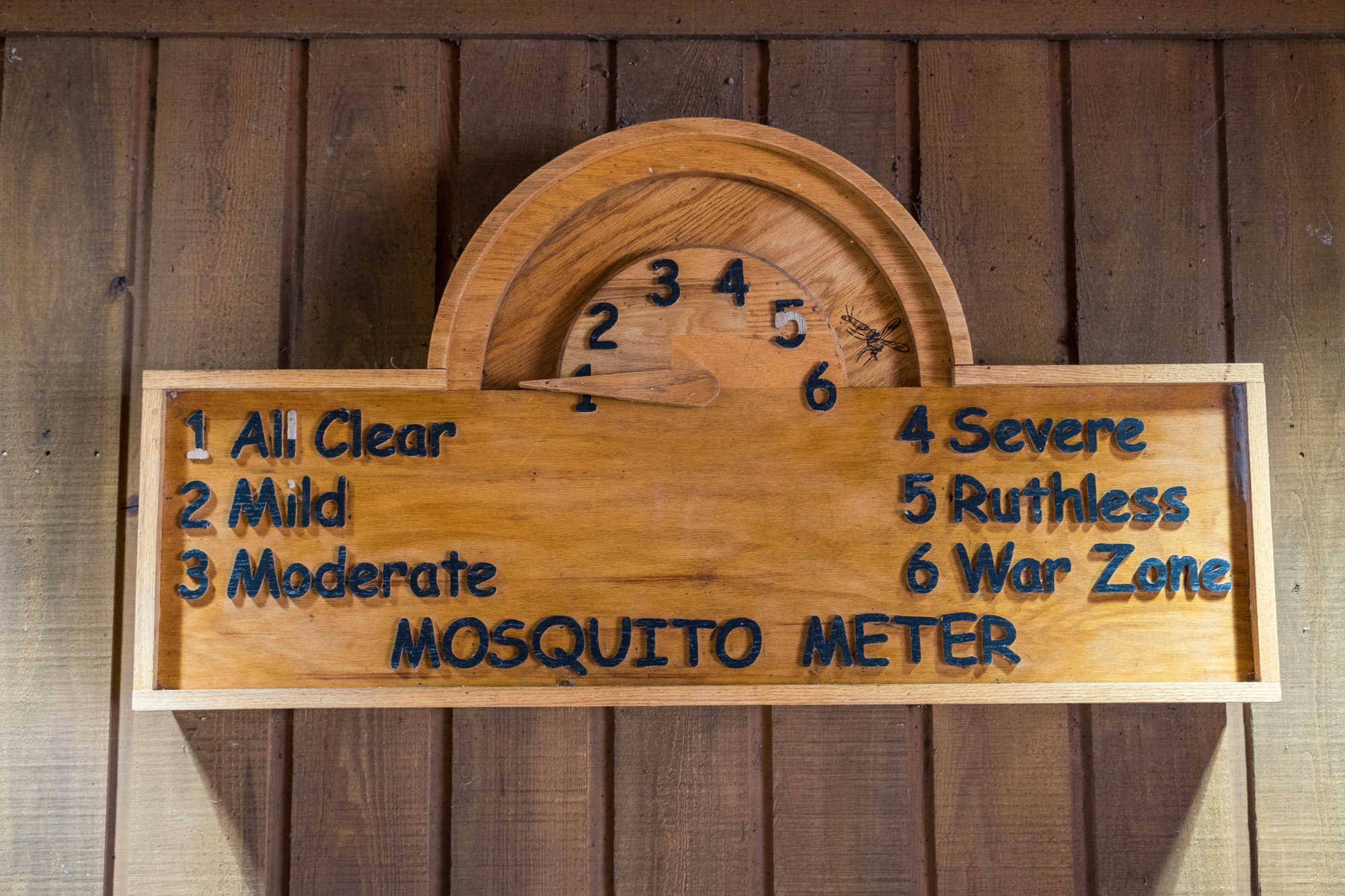 Mosquito meter at Congaree National Park Visitor Center. 