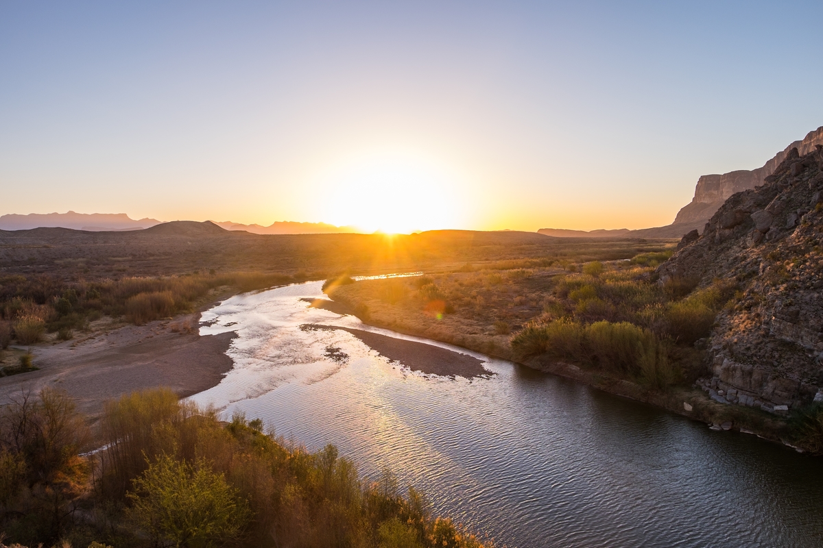 The Rio Grand river in Big Bend National Park. 