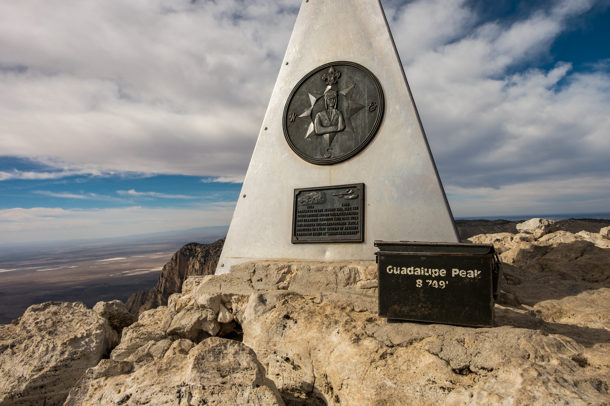 Signing your name at the top of Guadalupe Peak is part safety, part right of passage. 