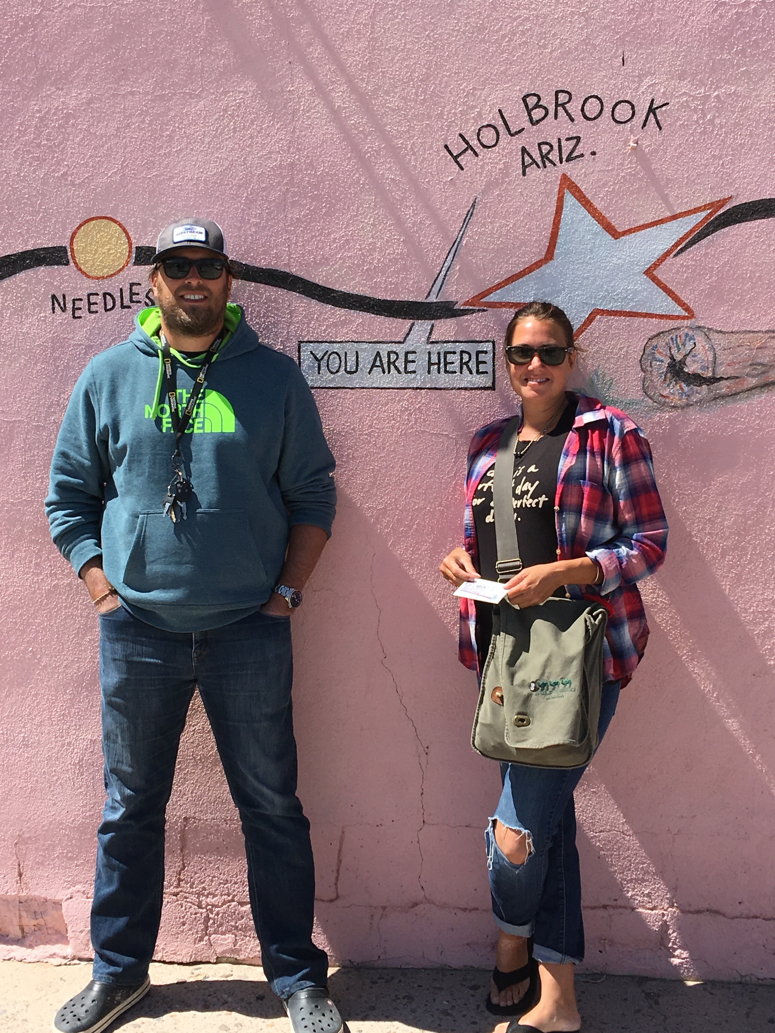 Jonathan Irish and Stefanie Payne, on the way to one of the National Parks in Arizona, 2016.