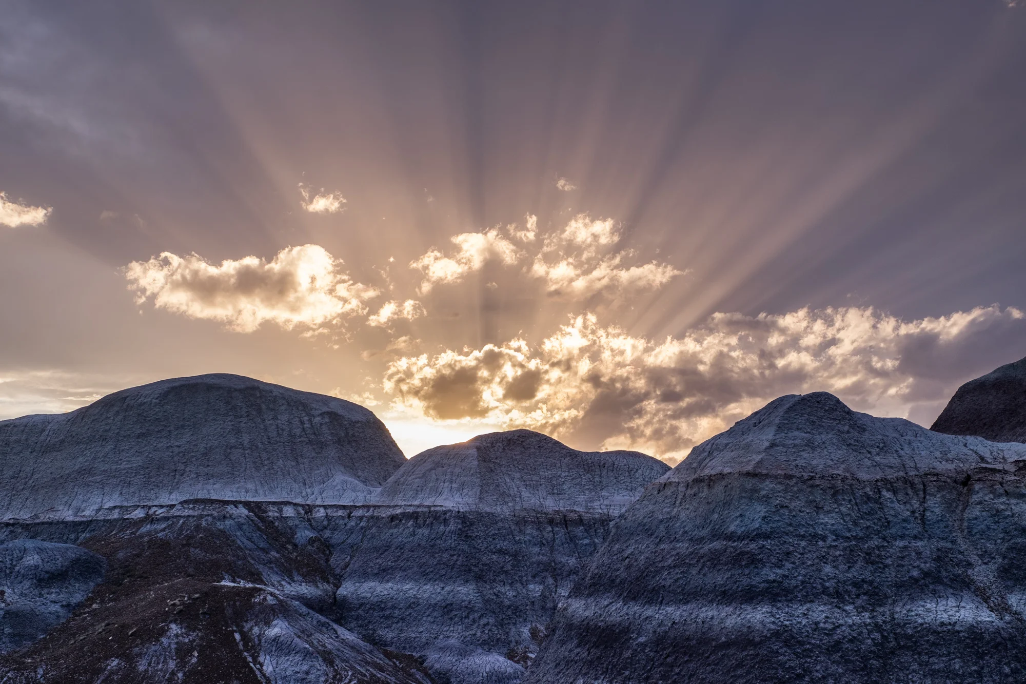A spectacular sunset at Blue Mesa. 
