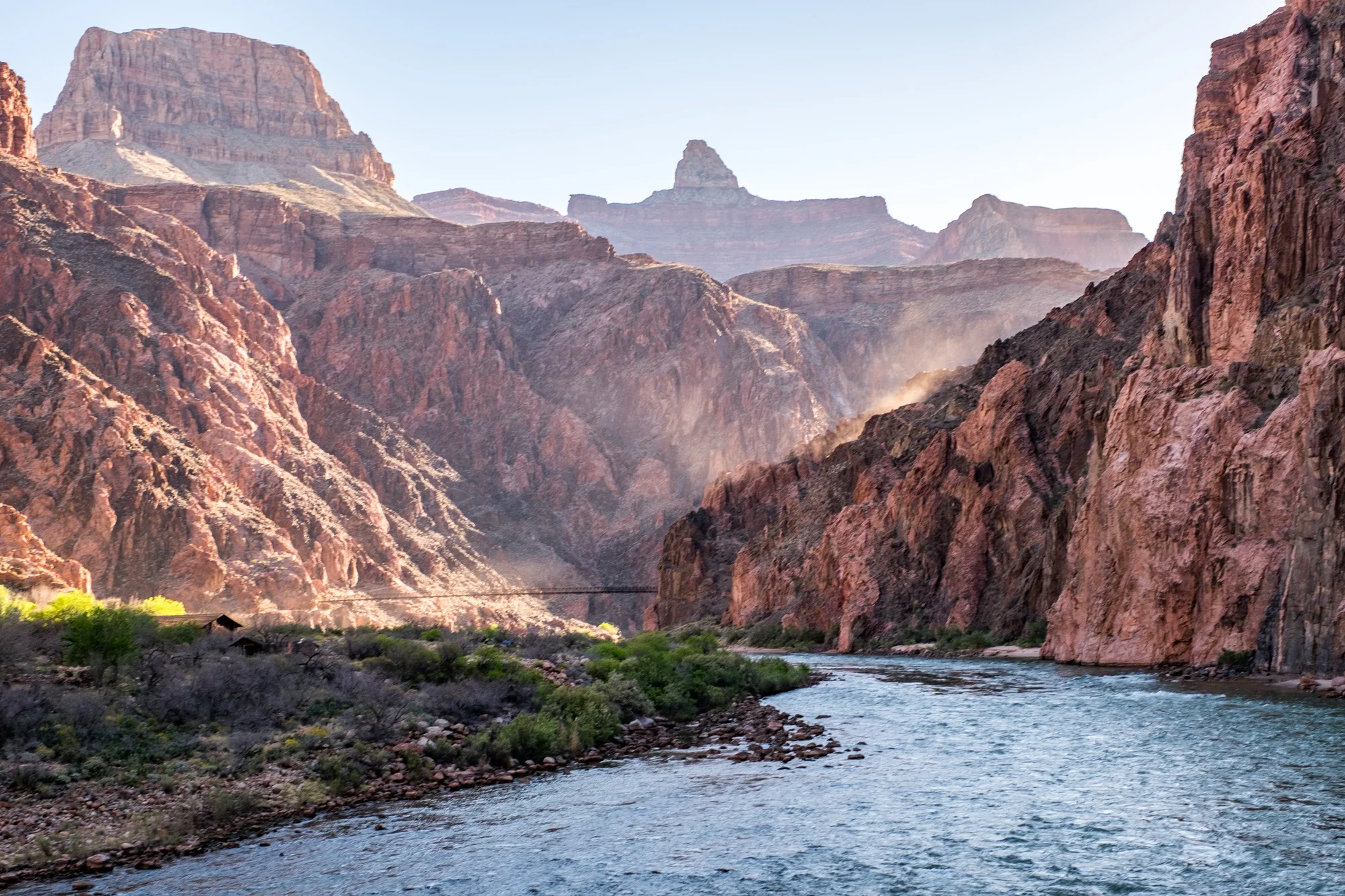 At the bottom of the Grand Canyon on the Colorado Rover. An AMAZING place to be. 