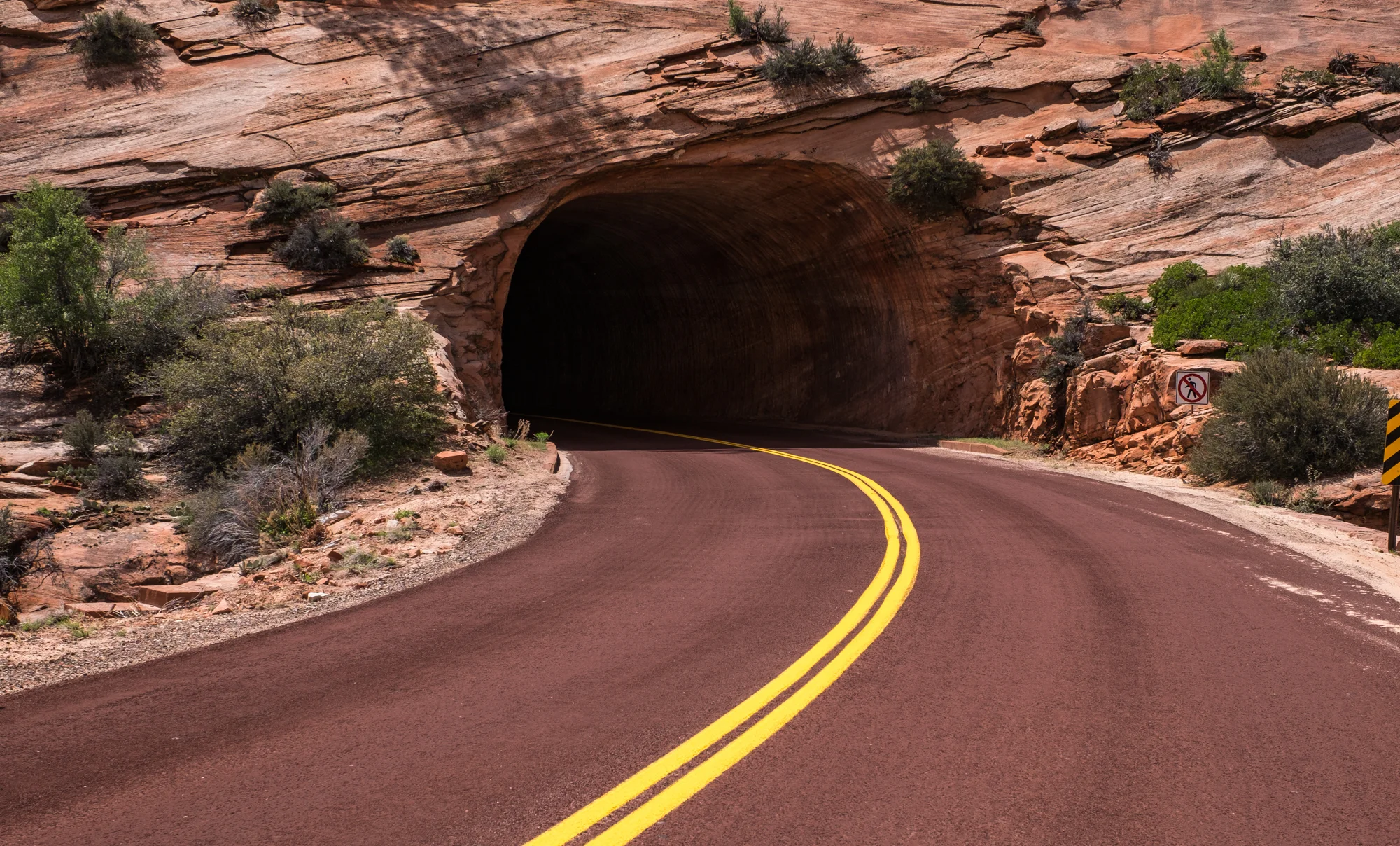 The Zion-Mt. Carmel Highway and Tunnel. The tunnel was completed in 1930 as a way to expand access to the park. 