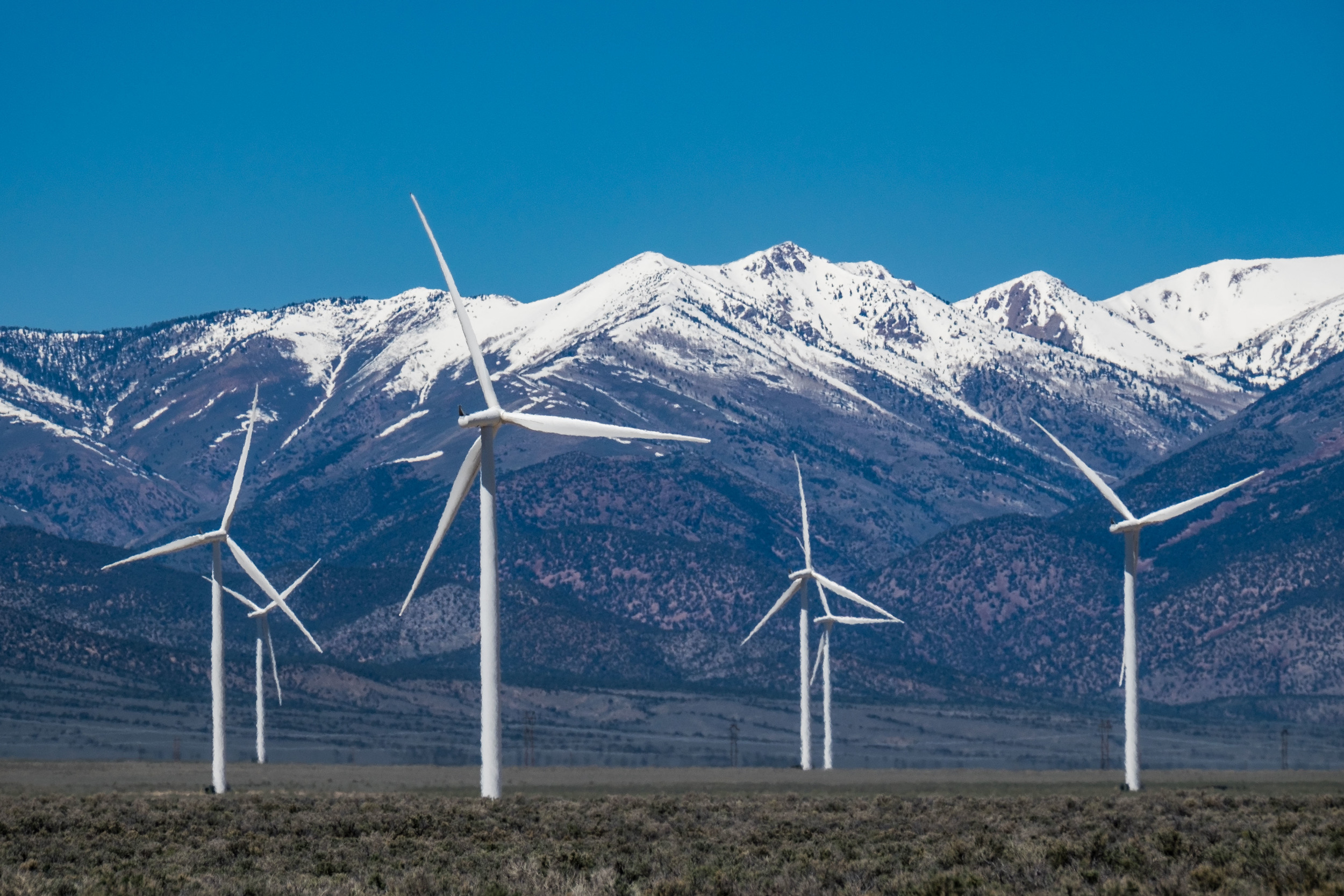 Wind power Nevada! The Spring Valley Wind Farm just outside of the park.
