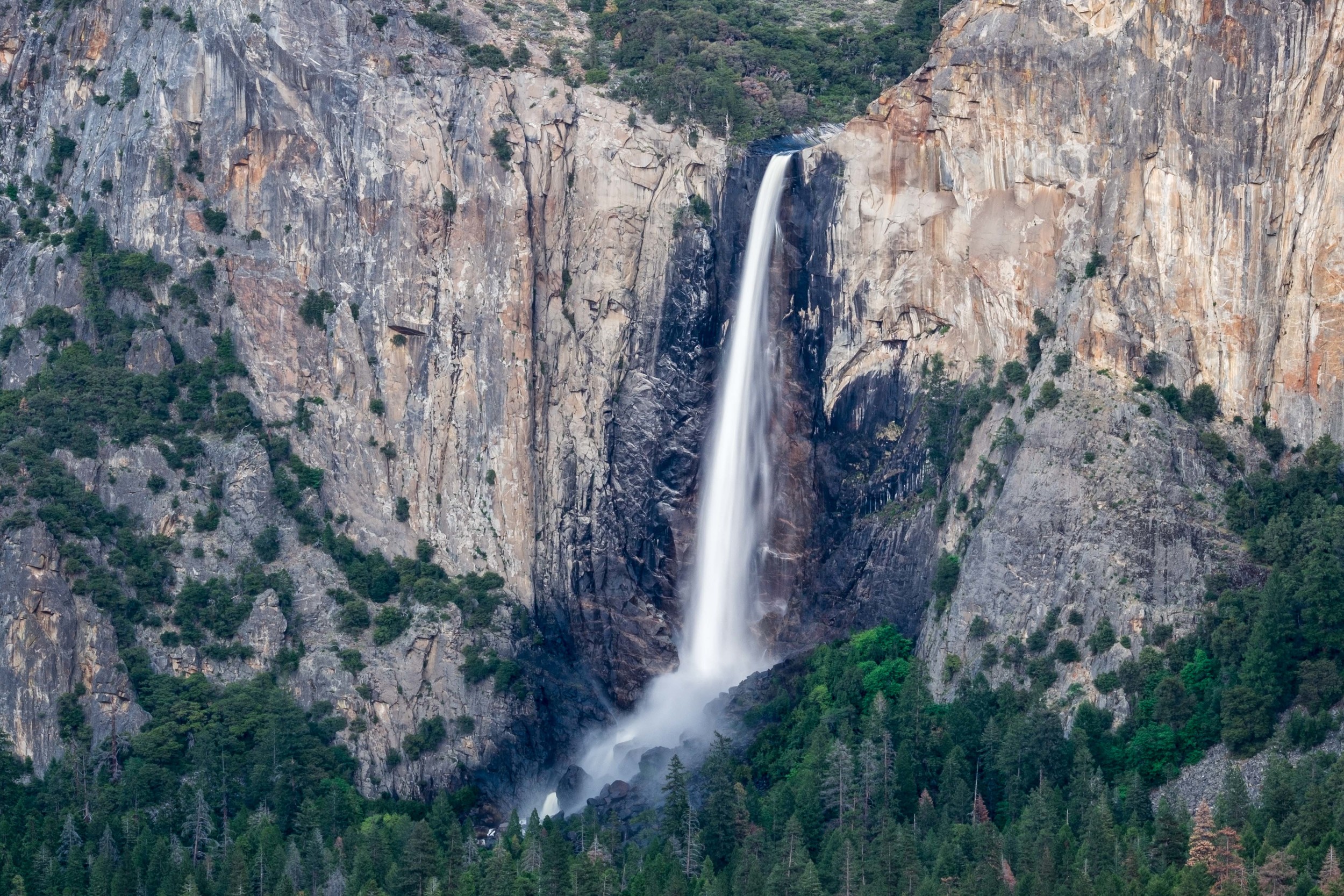 Flowing all year long, Bridalveil Falls.