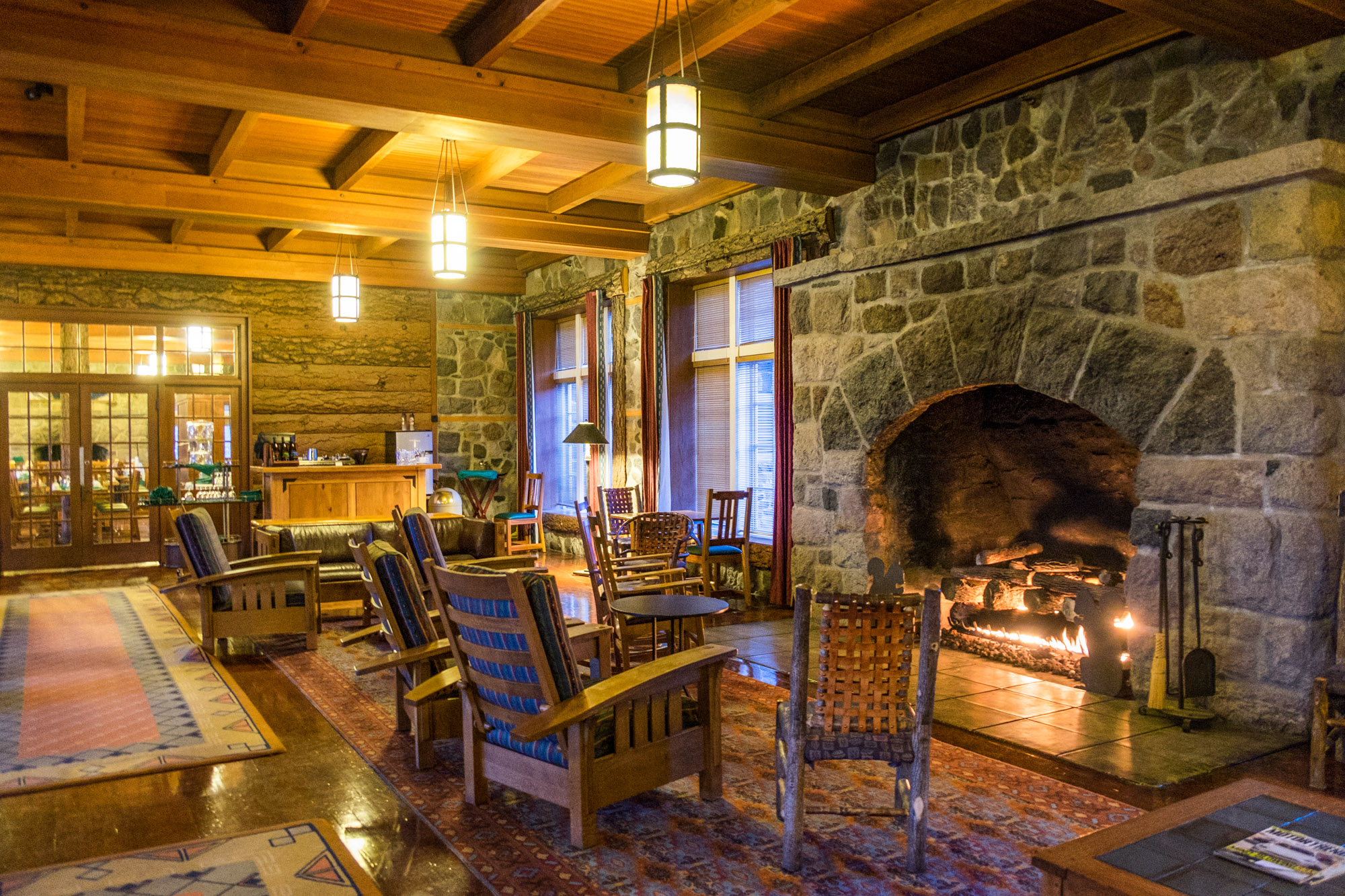 The Great Hall at the Crater Lake Lodge. Crater Lake National Park, Oregon. 