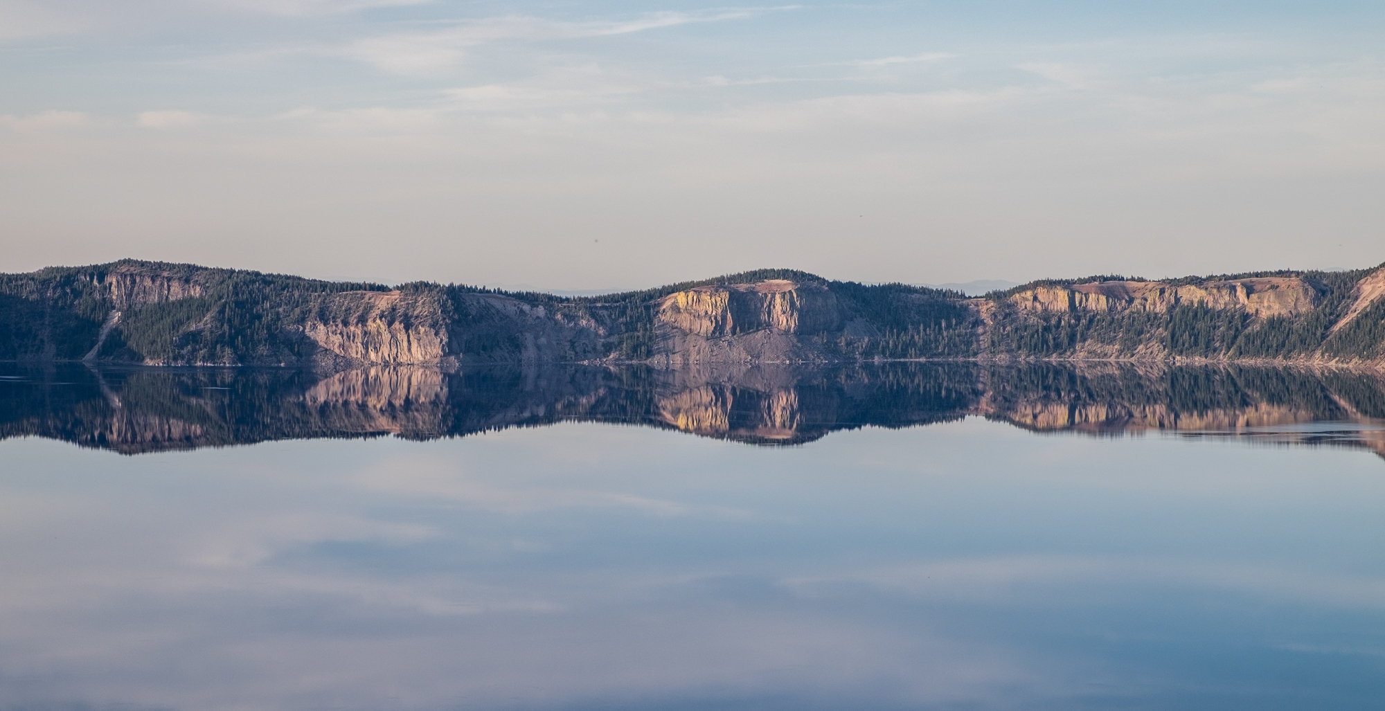 Nature's Rorschach test -- reflection perfection at the deepest lake in the United States.