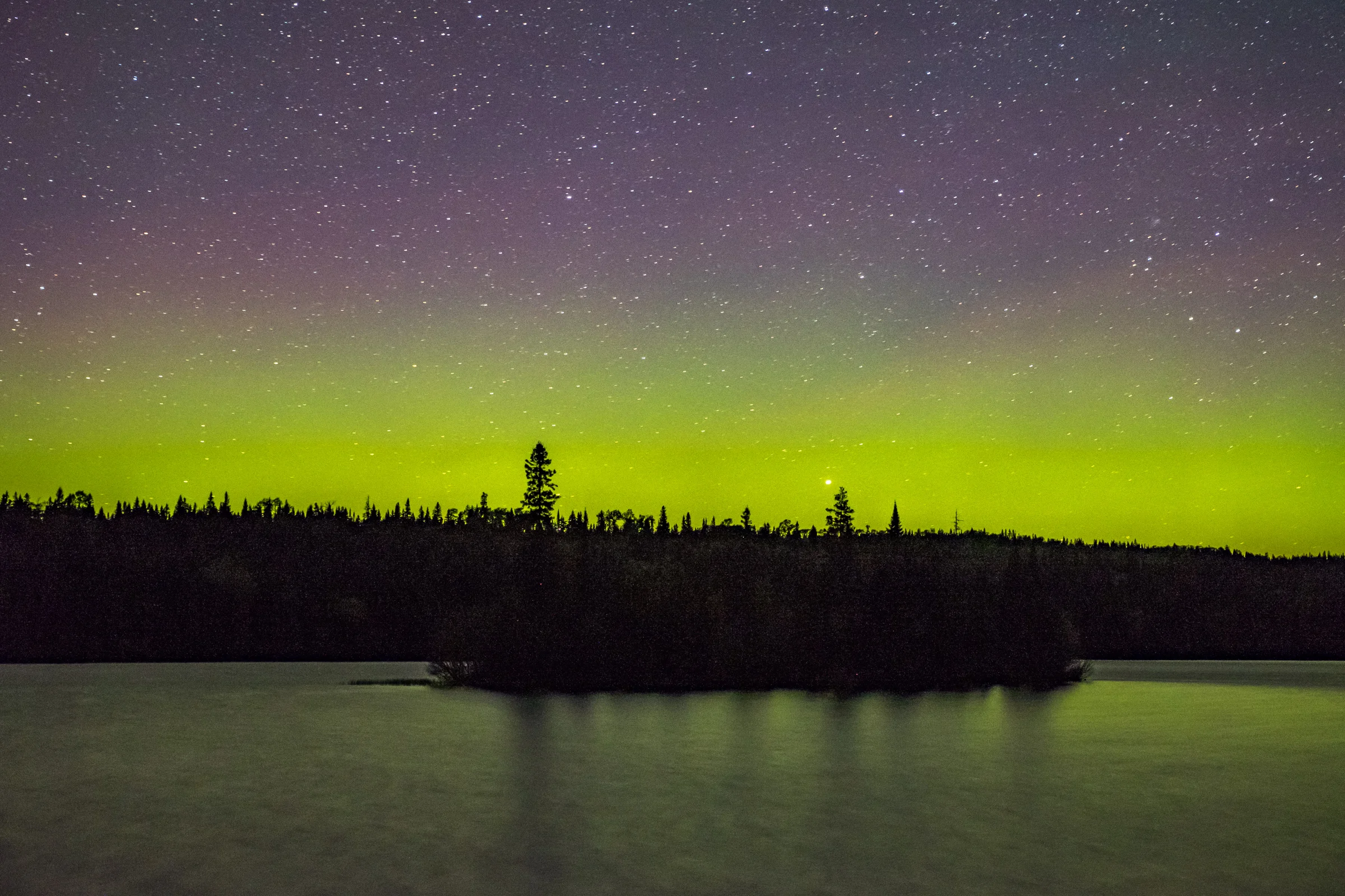 One of the best places in North America to view the Aurora Borealis is on Isle Royale.