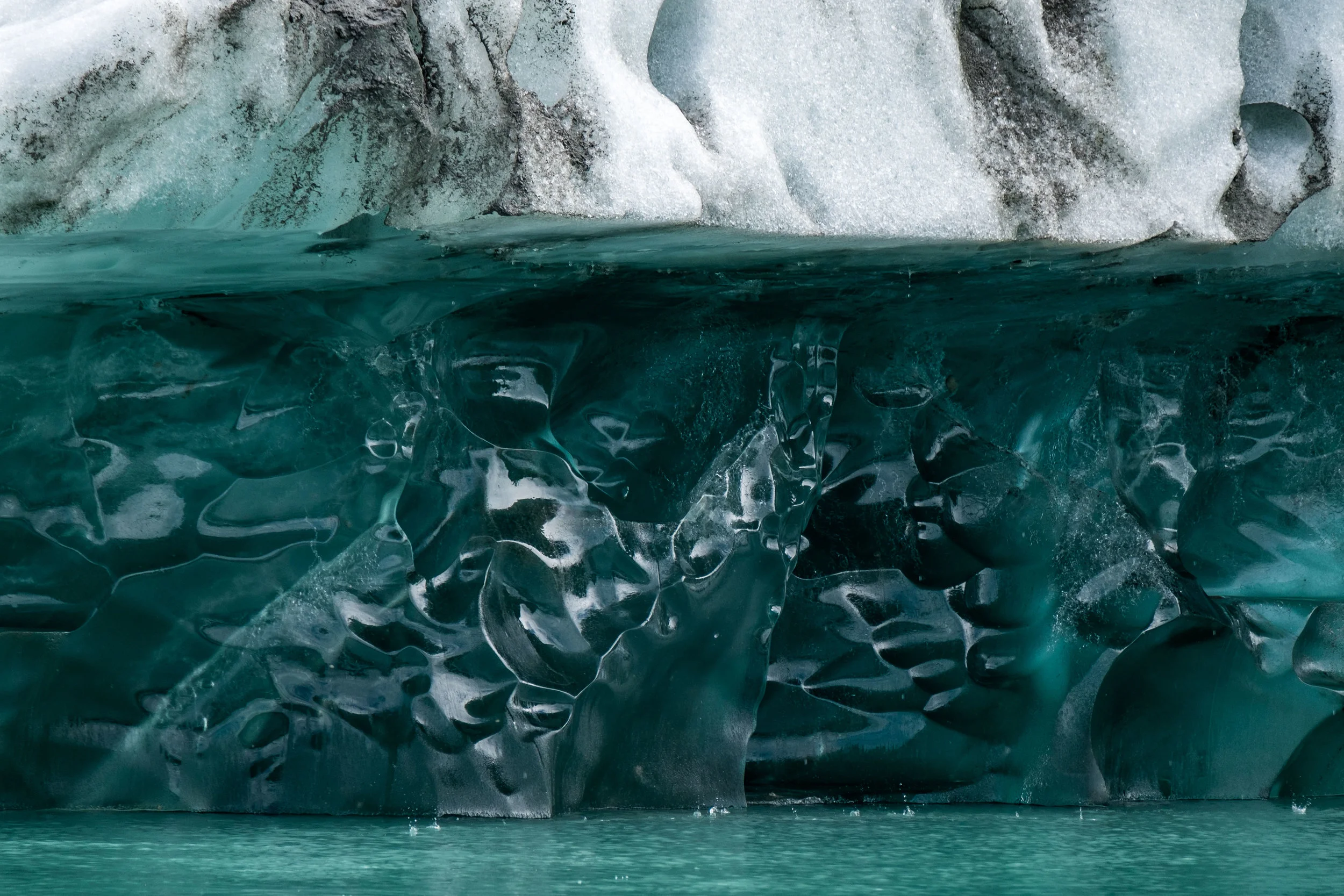 Glacial ice is dynamic, artful, and incredibly photogenic as can be seen in this photo taken on our outing with Fairweather Adventures out of Gustavus. 