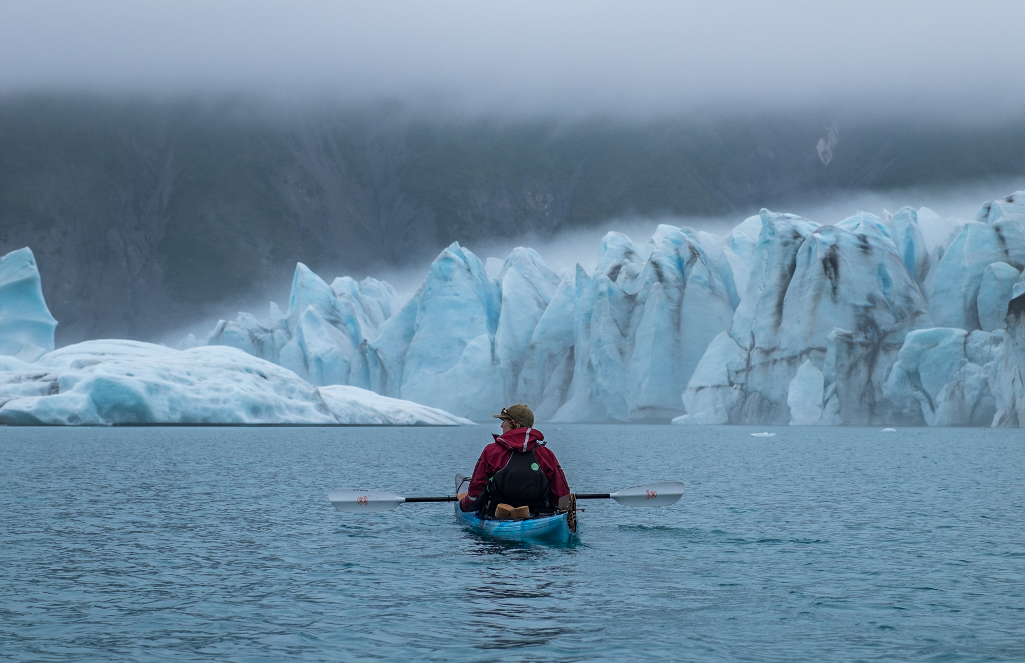Libby, our expert route finder and wilderness wizard in Bear Glacier, from Liquid Adventures. This is one seasoned guide--special hats off to her for her knowledge and passion for the Kenai wilderness and the rest of the world!