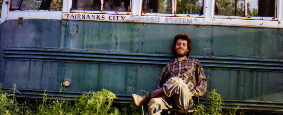 A self-portrait of Chris McCandless on the Stampede Trail, found undeveloped in his camera after his death. Photo credit: Wikipedia