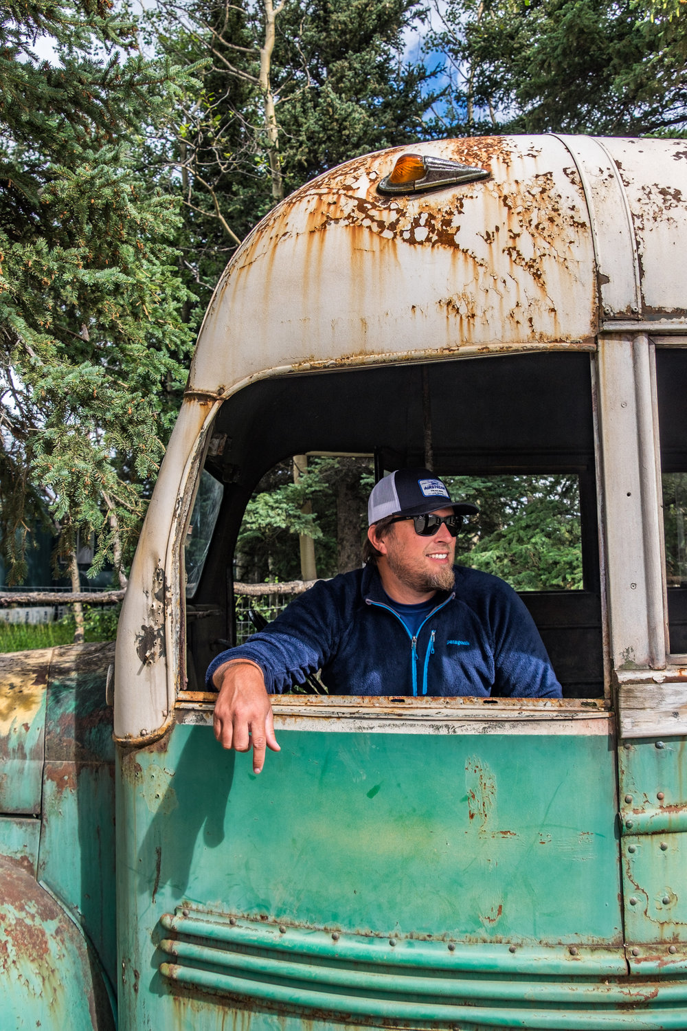  Jonathan inside Bus 142, used in the film Into The Wild.&nbsp; 