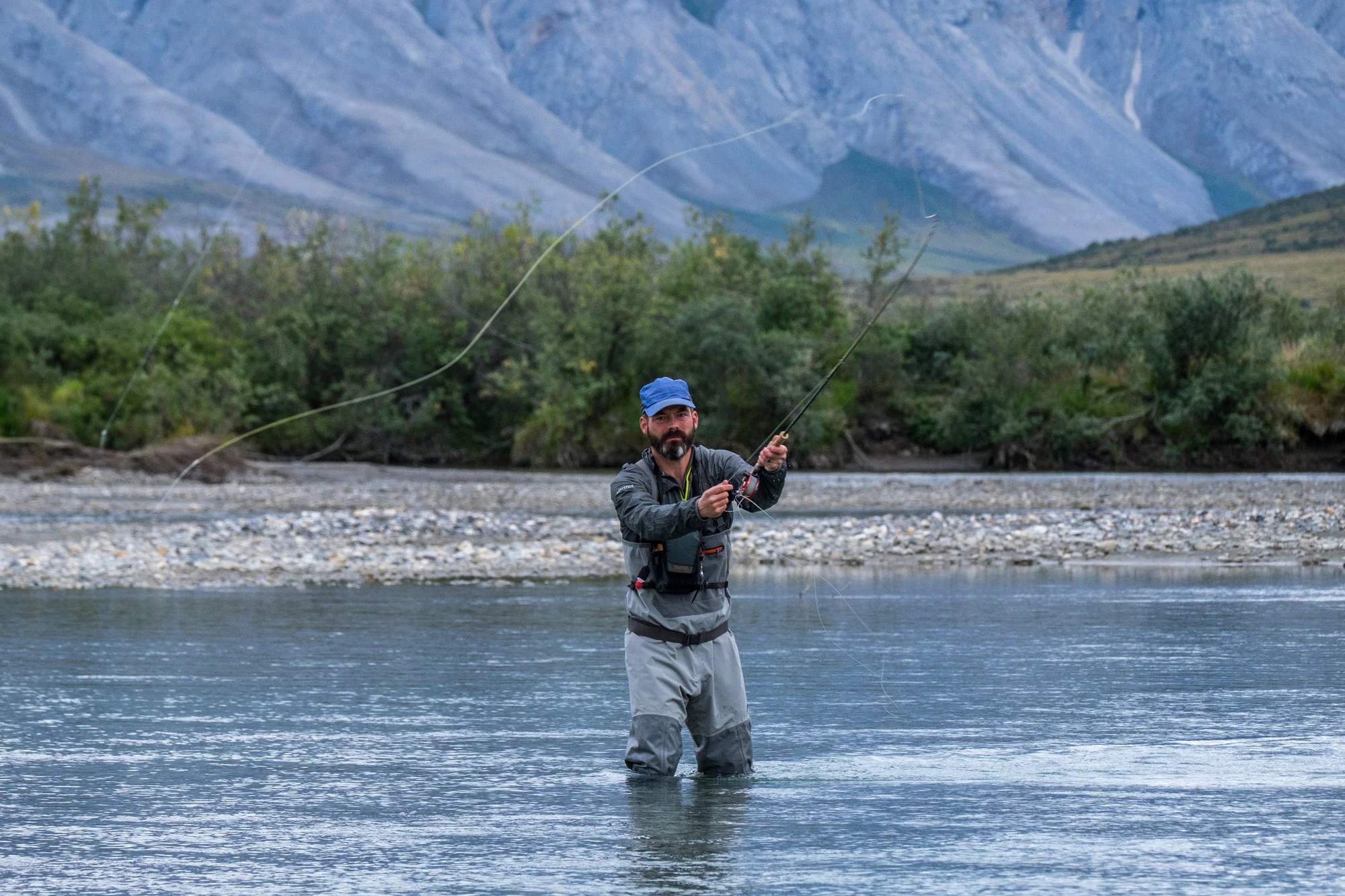 Our buddy Nathan, a Montana-based fly-fisherman with a beautiful cast, spent his lunch breaks pulling up catches instead of eating.