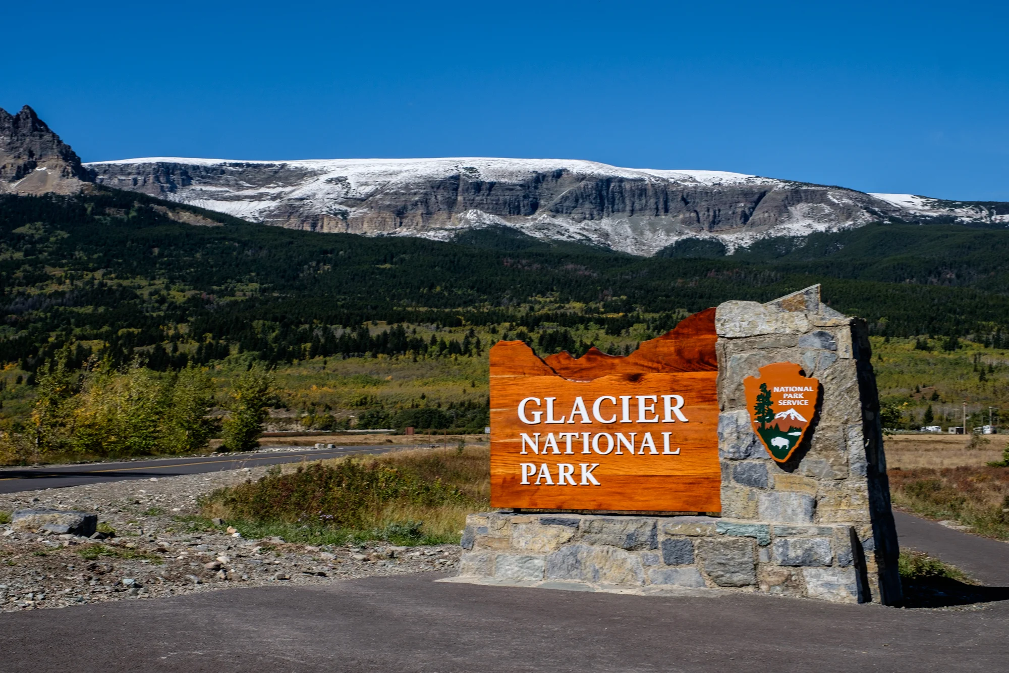 One of the entrances to Glacier National Park. 