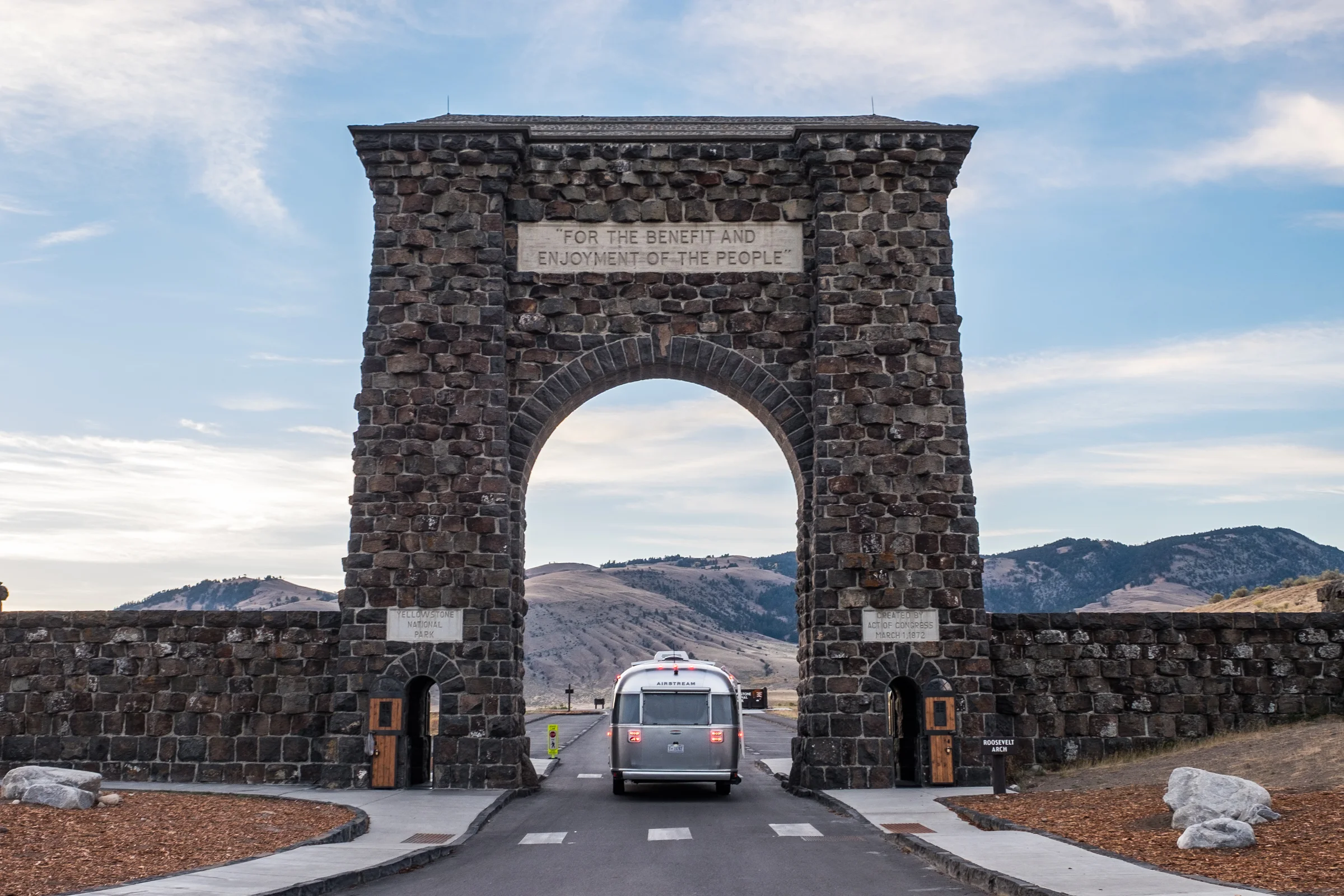 'For the benefit and enjoyment of the people.' This statement adorns the Roosevelt Arch, the original entrance to the park.