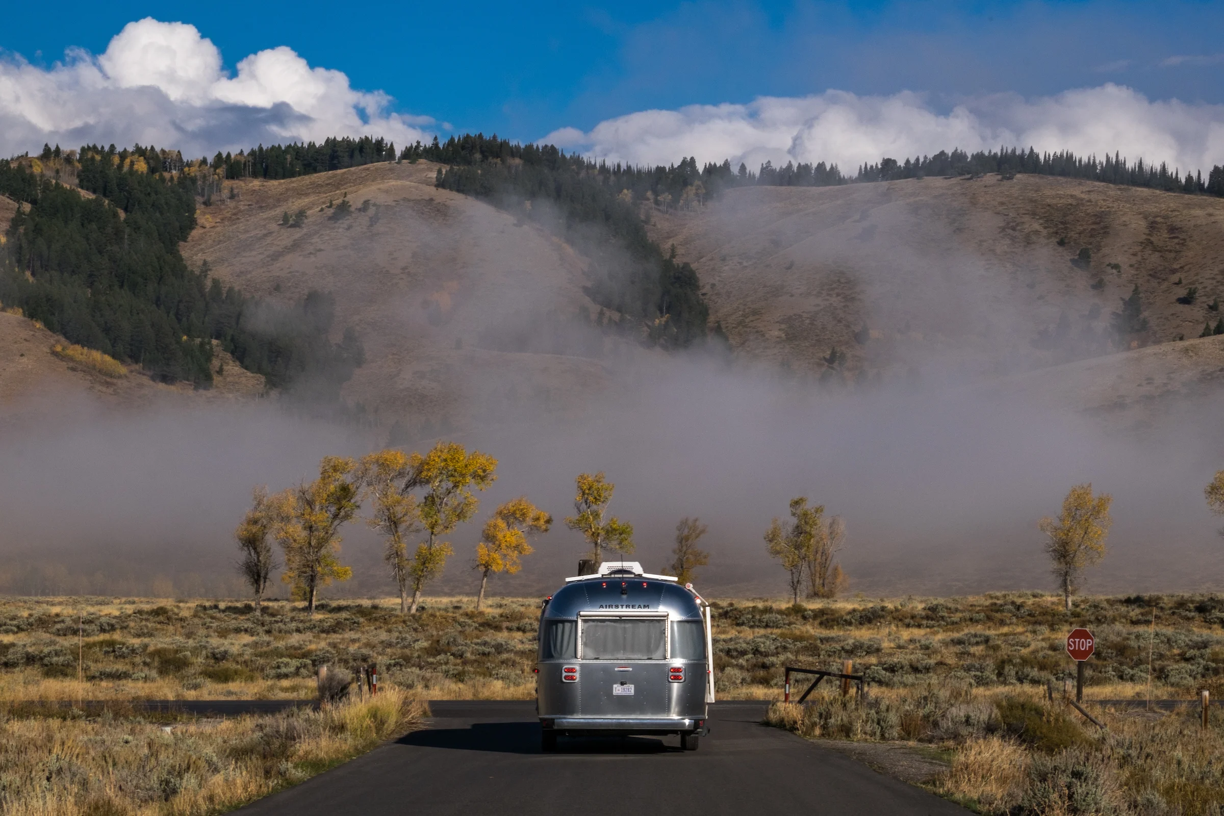 Wally the Airstream en route to the Gros Ventre campground. 