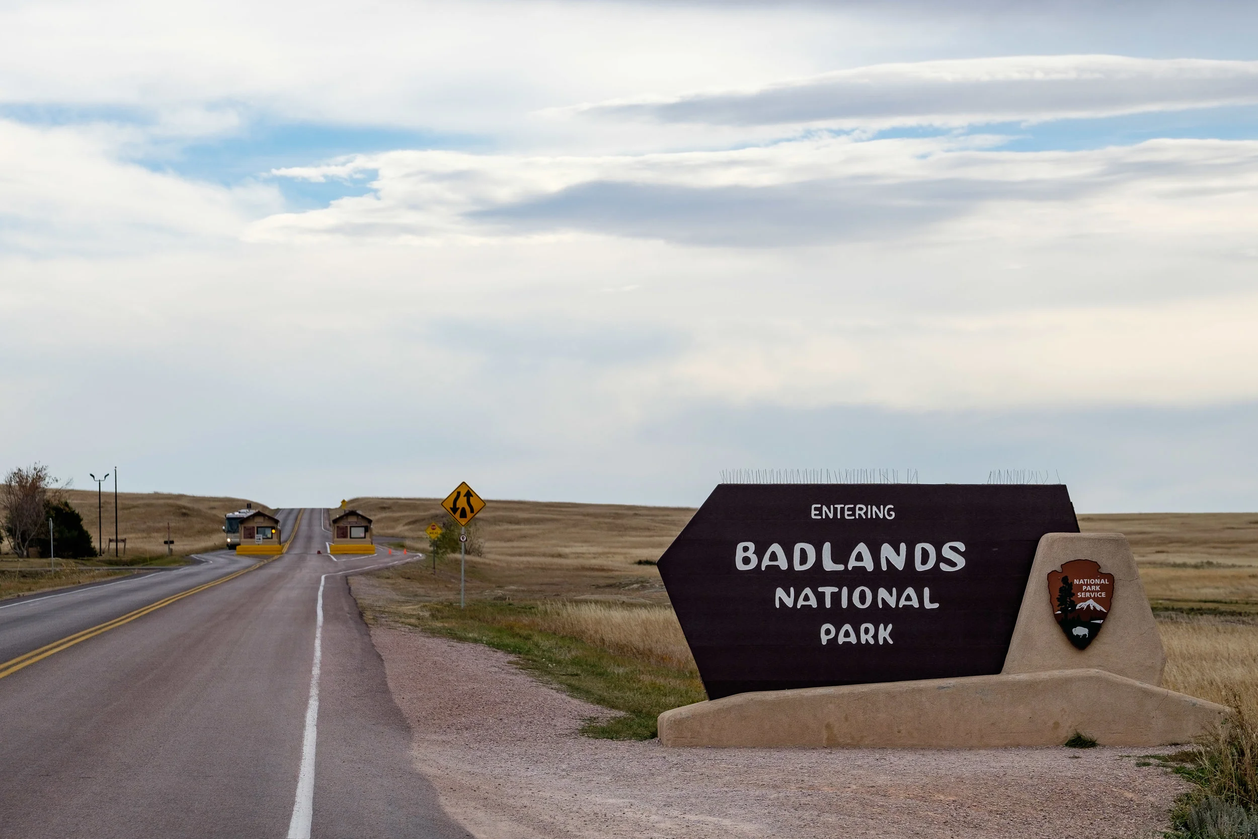 The northeast entrance to Badlands National Park.