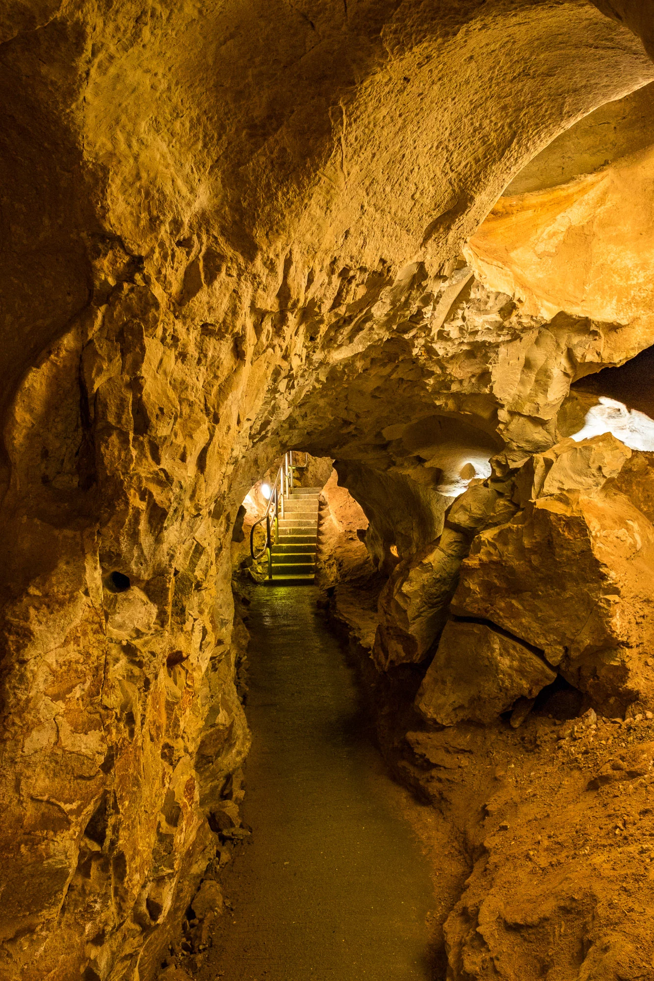 Exploring underground in the first cave to be protected by the U.S. National Park Service.